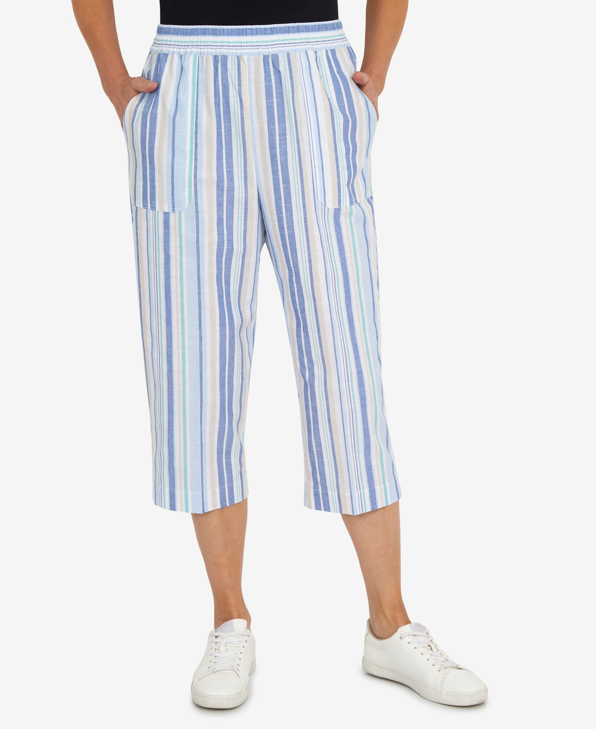 Women's Set Sail Vertical Stripe Capri Pants