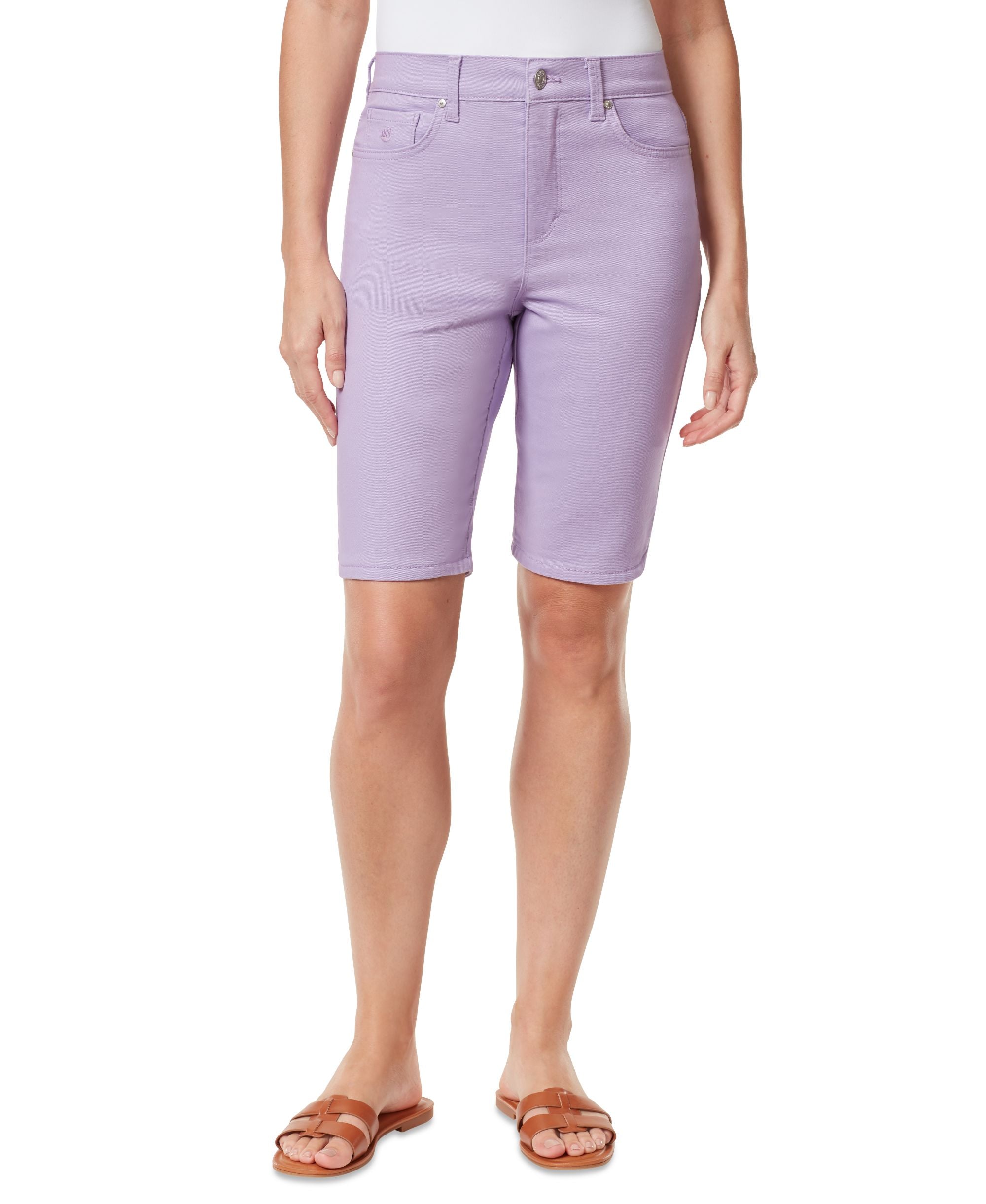 Women's Amanda High-Rise 11" Denim Bermuda Shorts