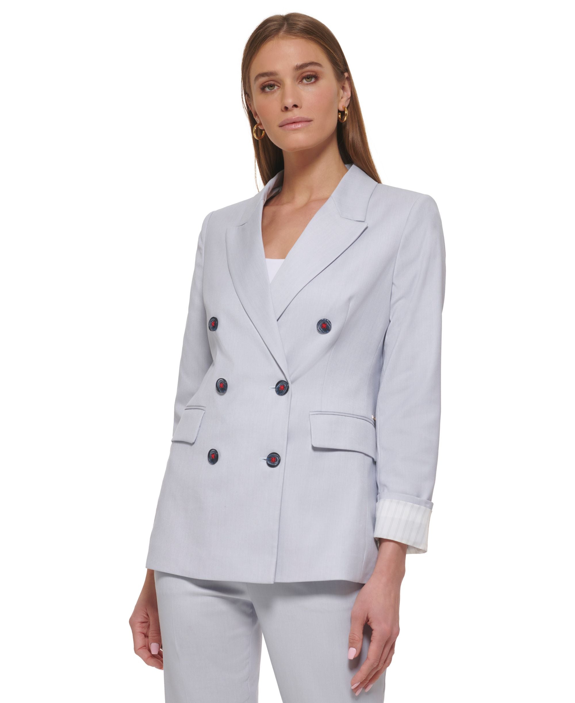 Women's Notched-Collar Double-Breasted Blazer