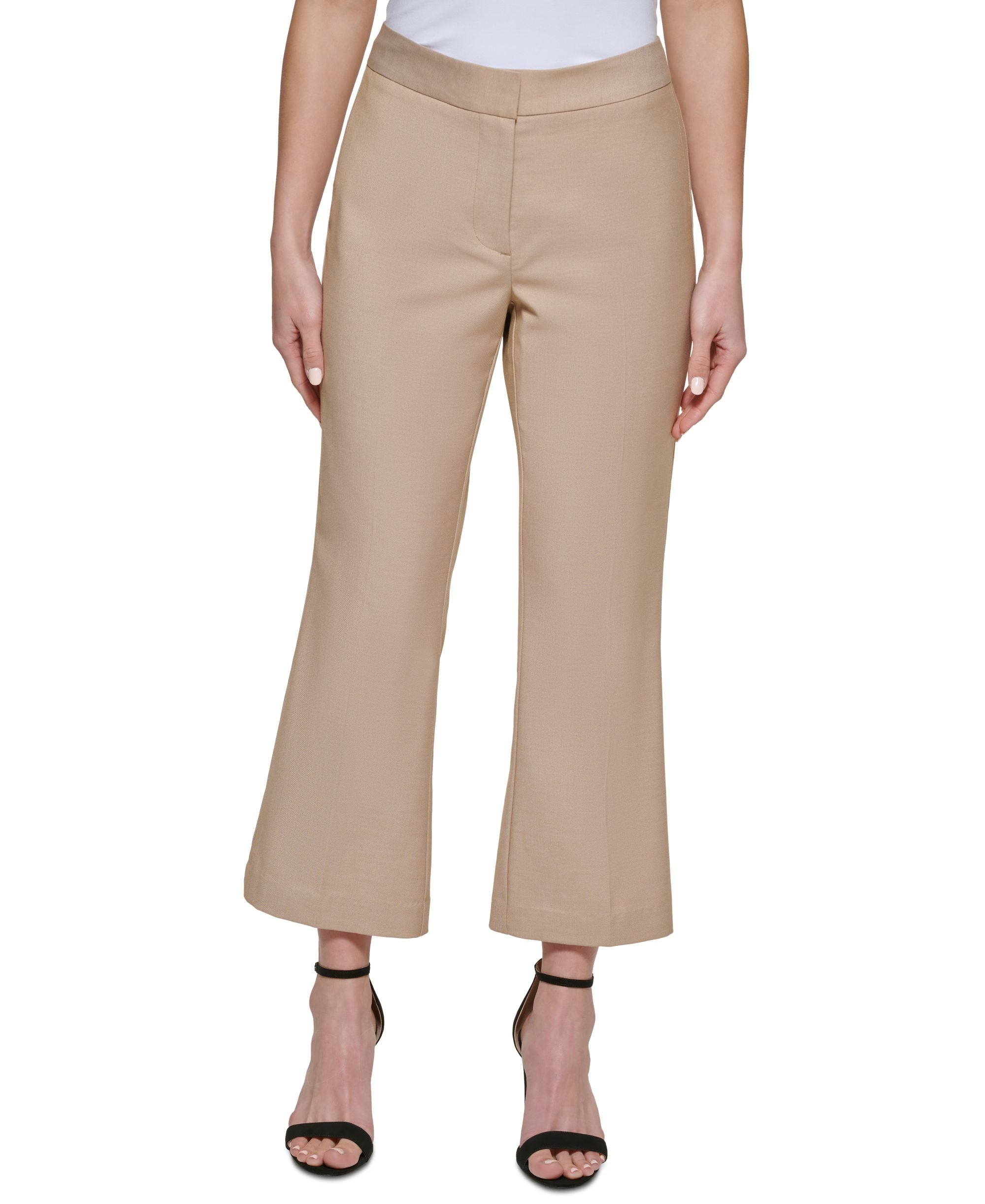 Women's Mid-Rise Cropped Wide-Leg Pants