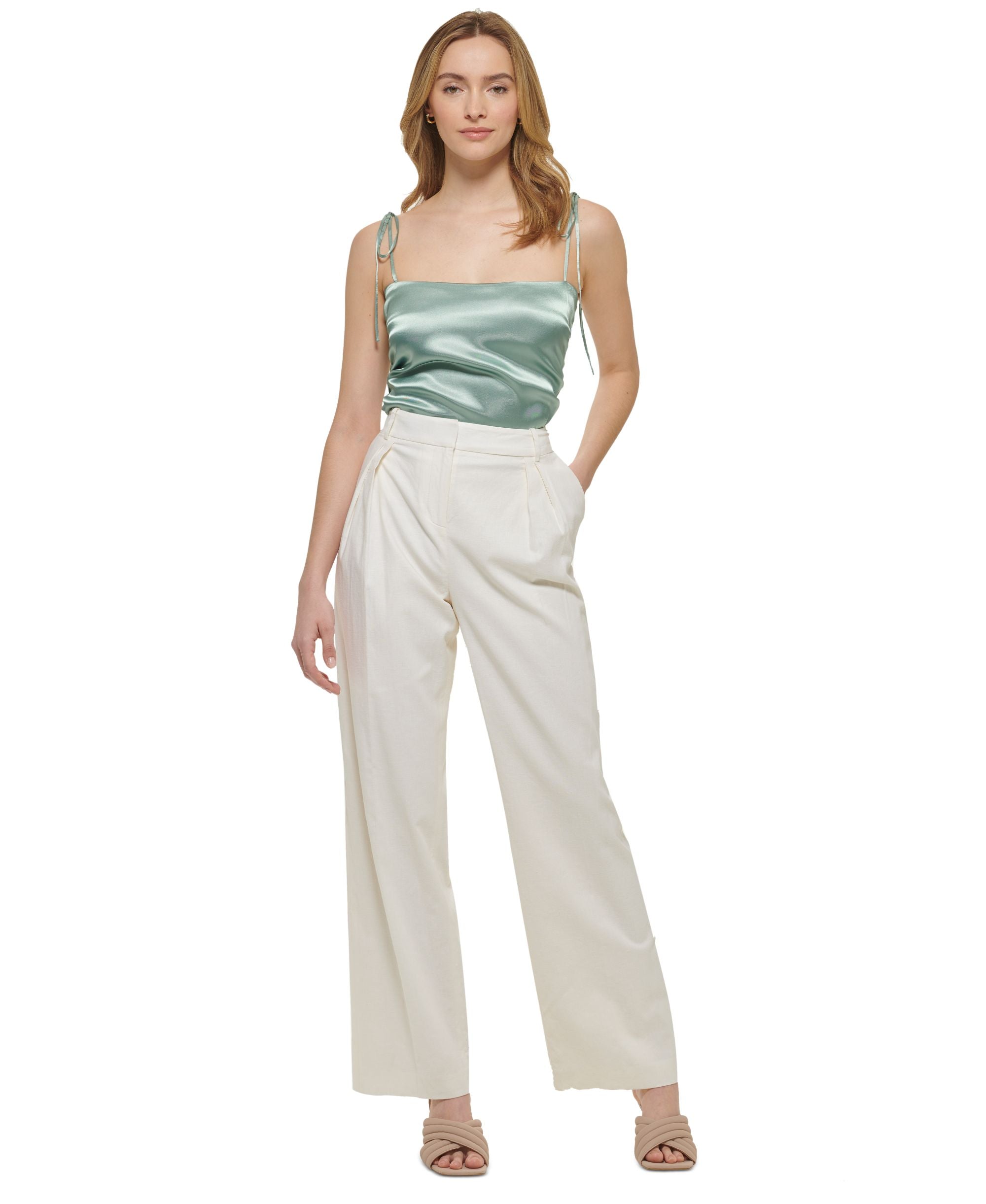 Women's X-Fit Wide Leg Linen Blend Pants