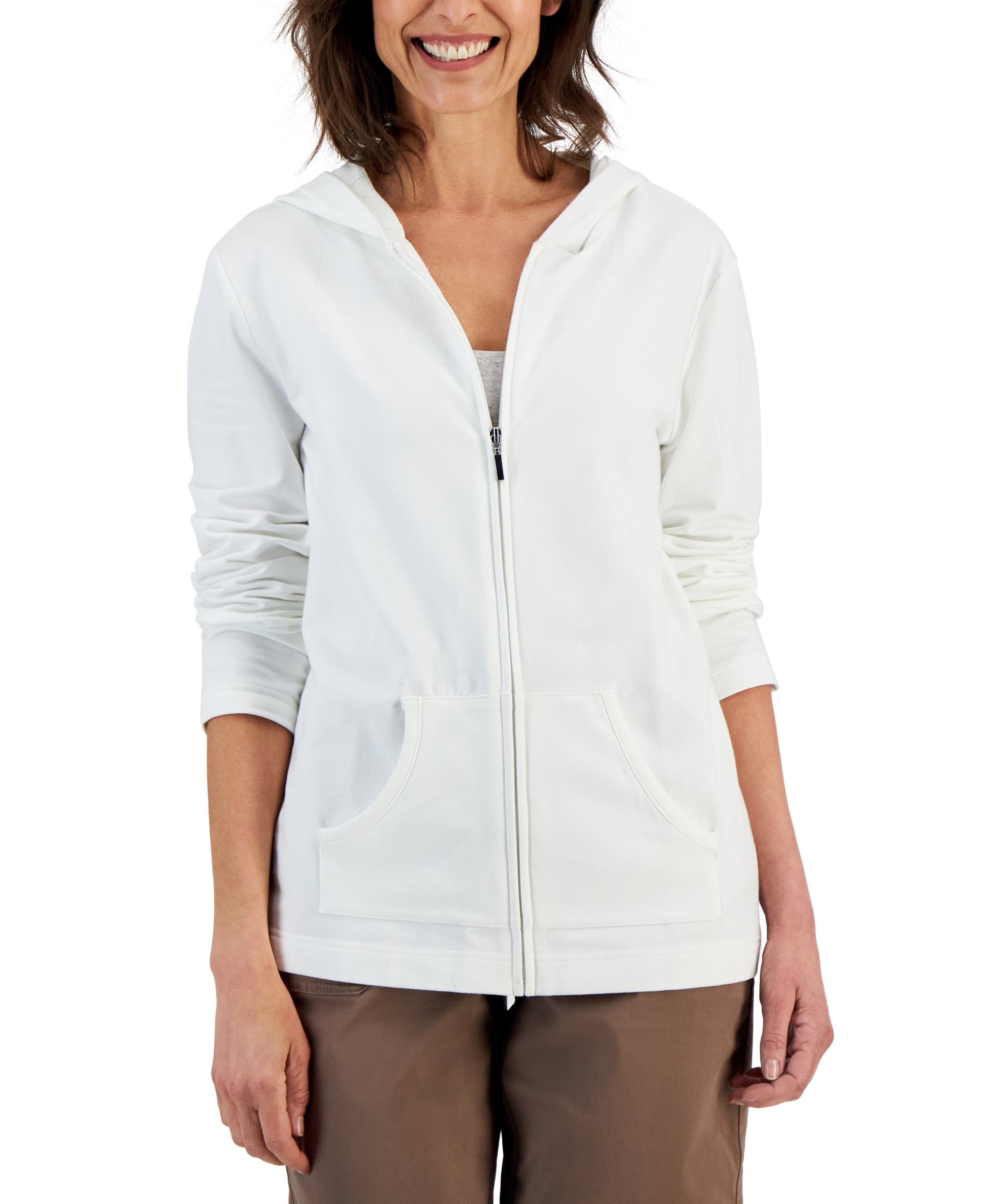 Long Sleeve Zip-Front Hoodie