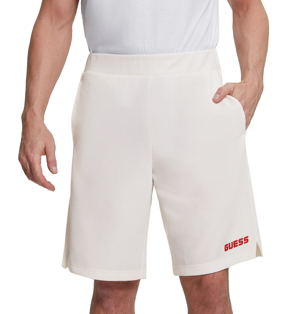 Men's Korbin Waffle-Knit Logo Shorts