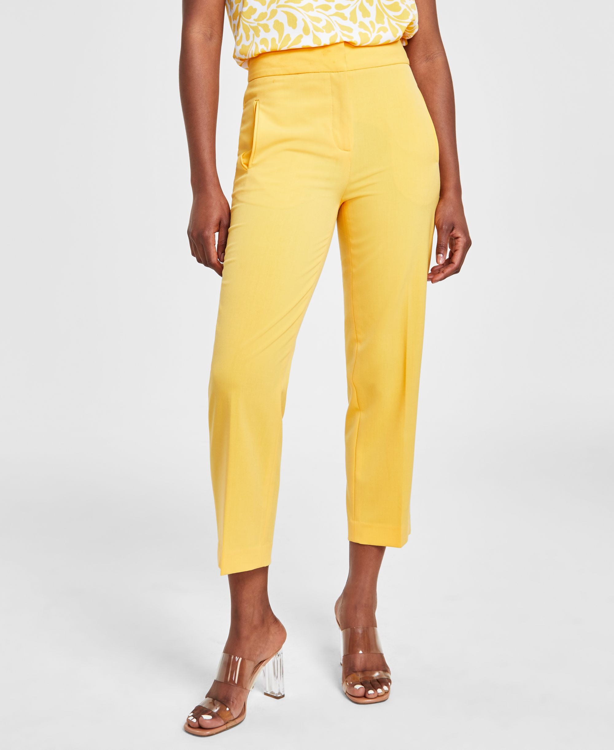 Women's Bi-Stretch Straight-Leg Ankle Pants