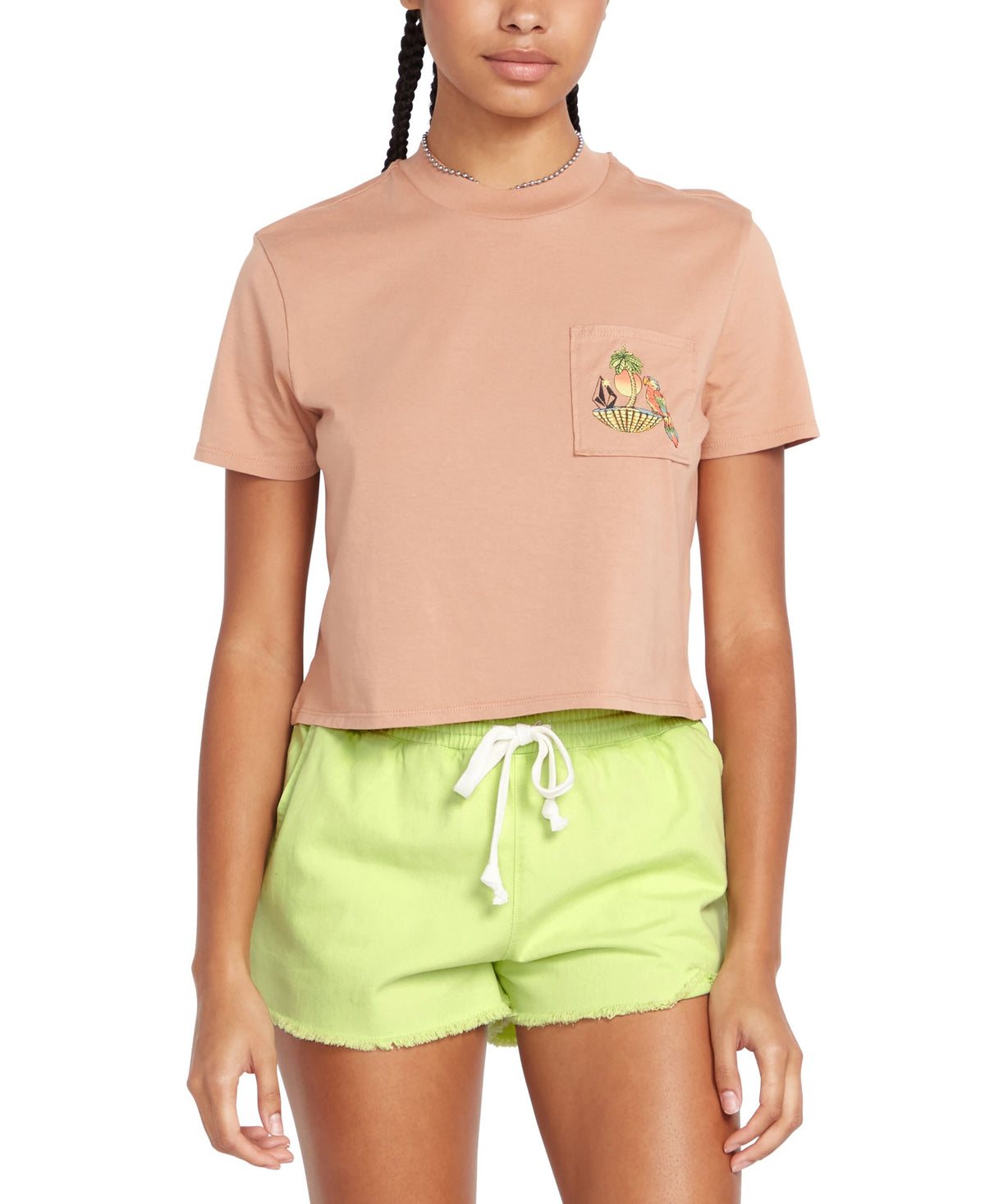 Juniors' Strutin Stone Cotton Drawstring-Waist Frayed Shorts