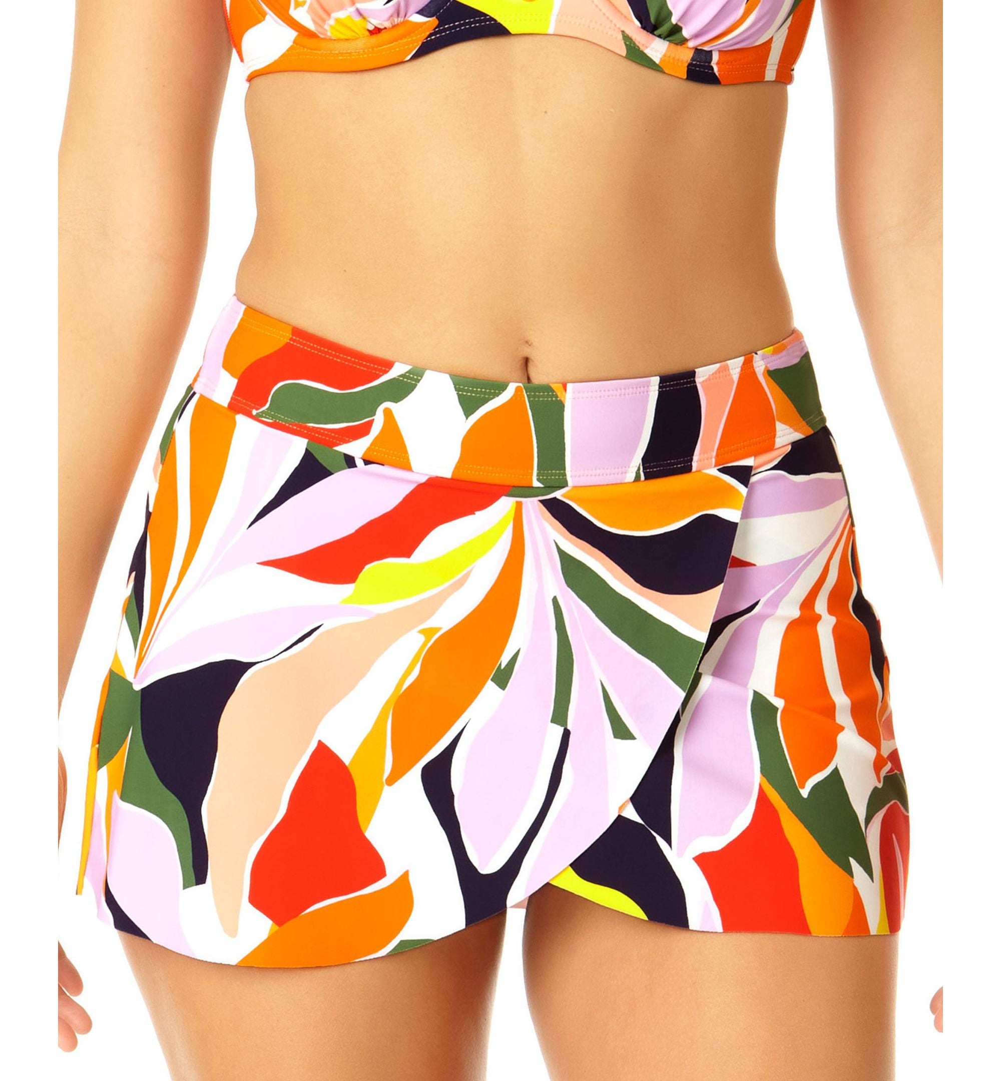 Women's Printed Tulip-Draped Swim Skirt