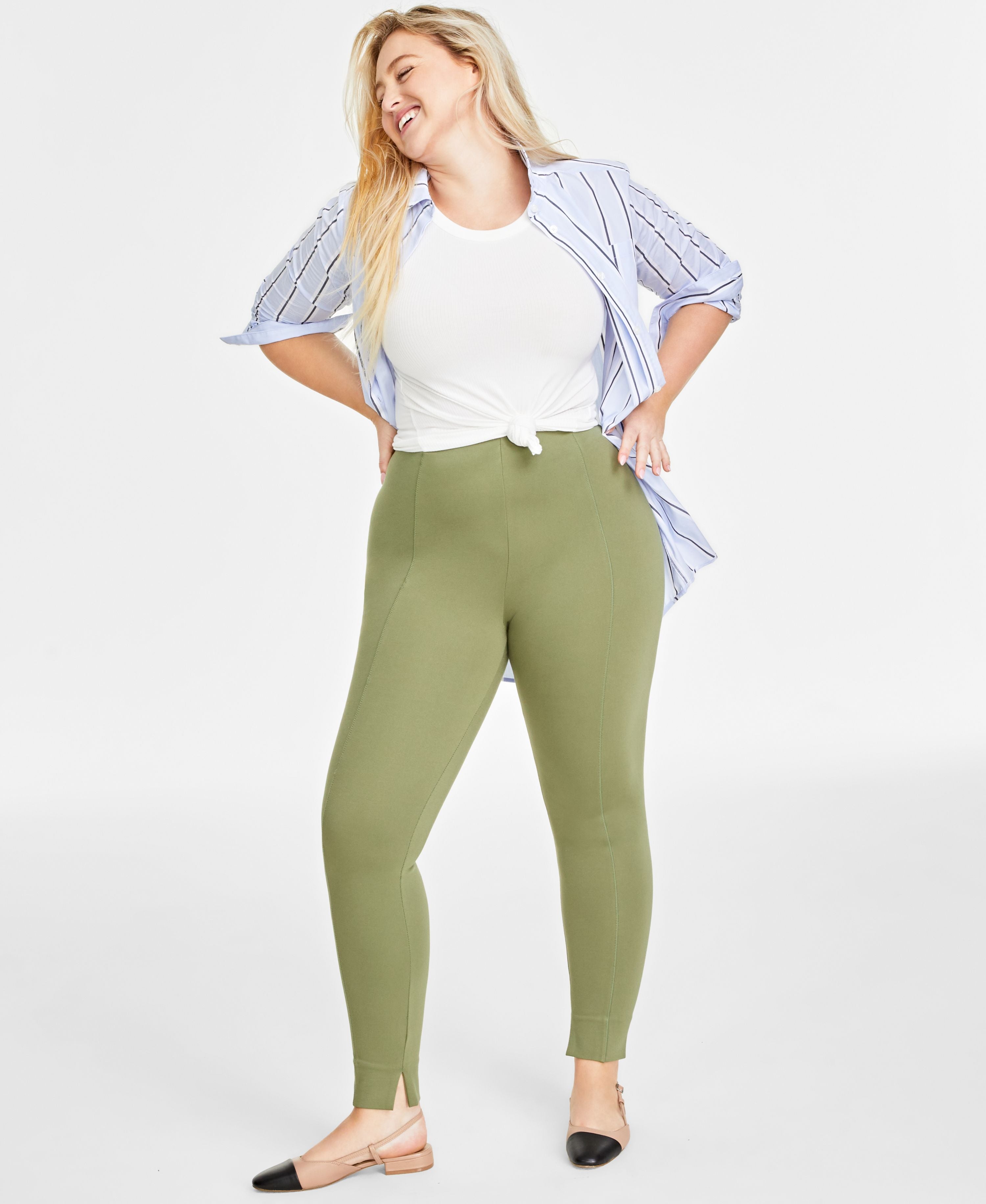 Women's Ponte Skinny Leggings, Regular and Short Lengths
