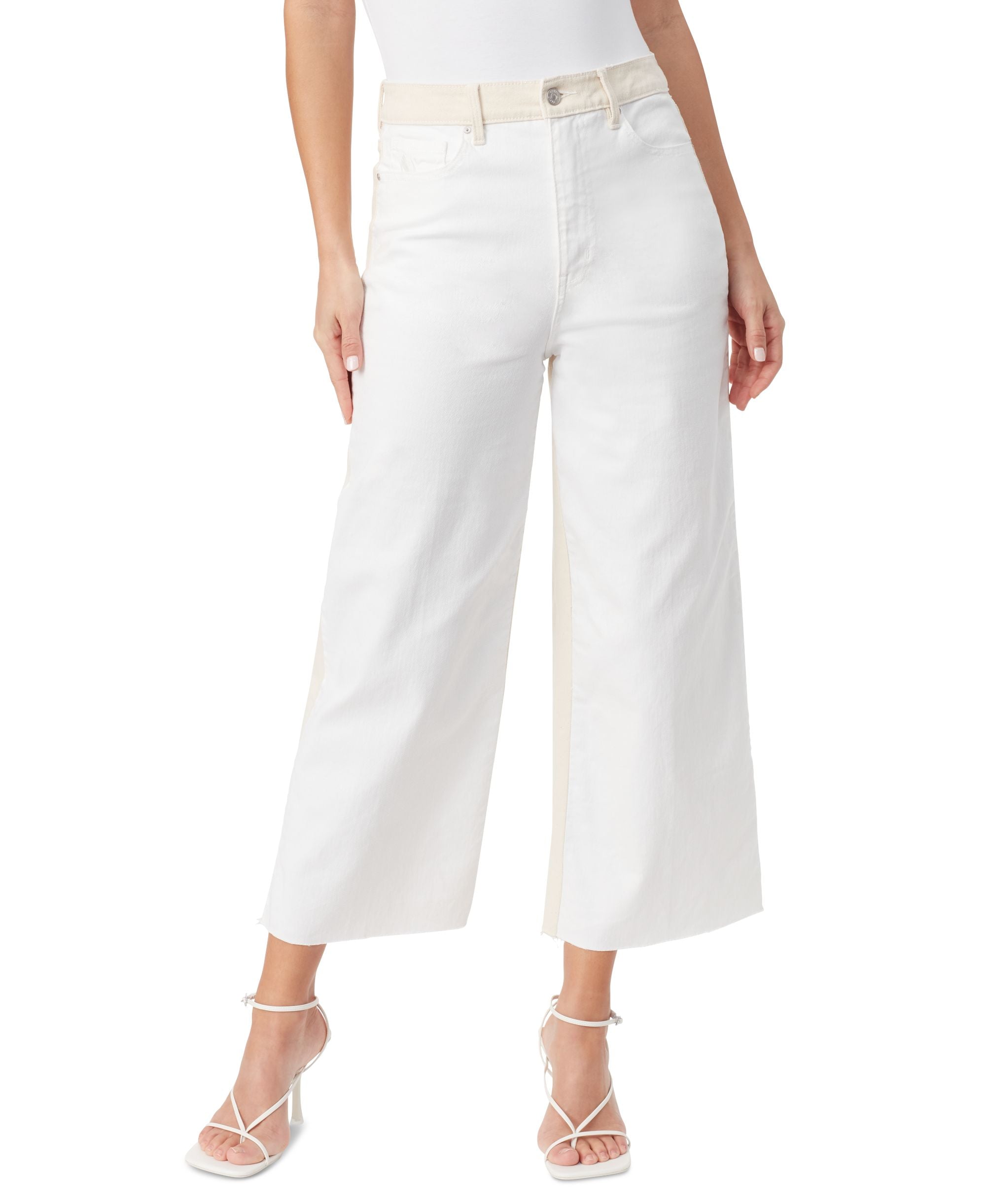 Women's Gloria Vanderbilt x Christian Siriano Rori Colorblocked Cropped Wide-Leg Jeans