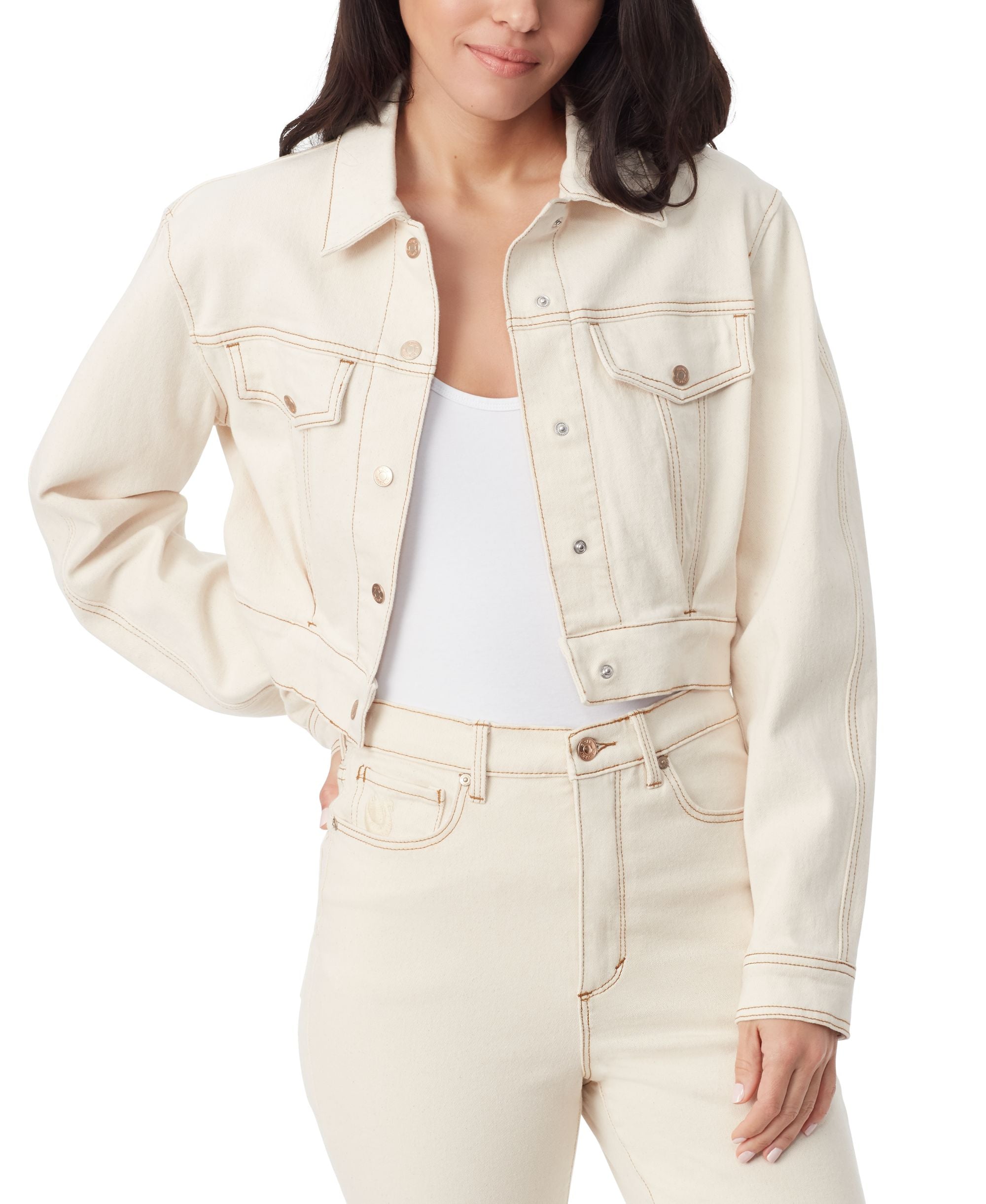 Women's Gloria Vanderbilt x Christian Siriano Cropped Denim Trucker Jacket