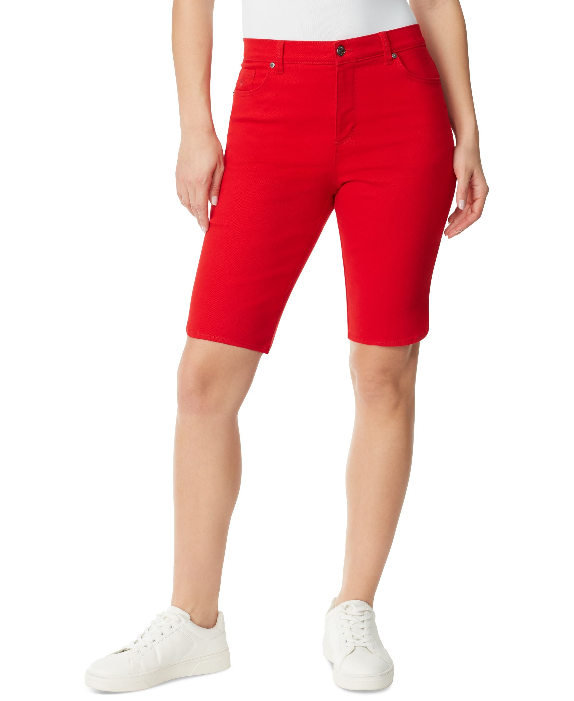 Women's Amanda High-Rise 11" Denim Bermuda Shorts