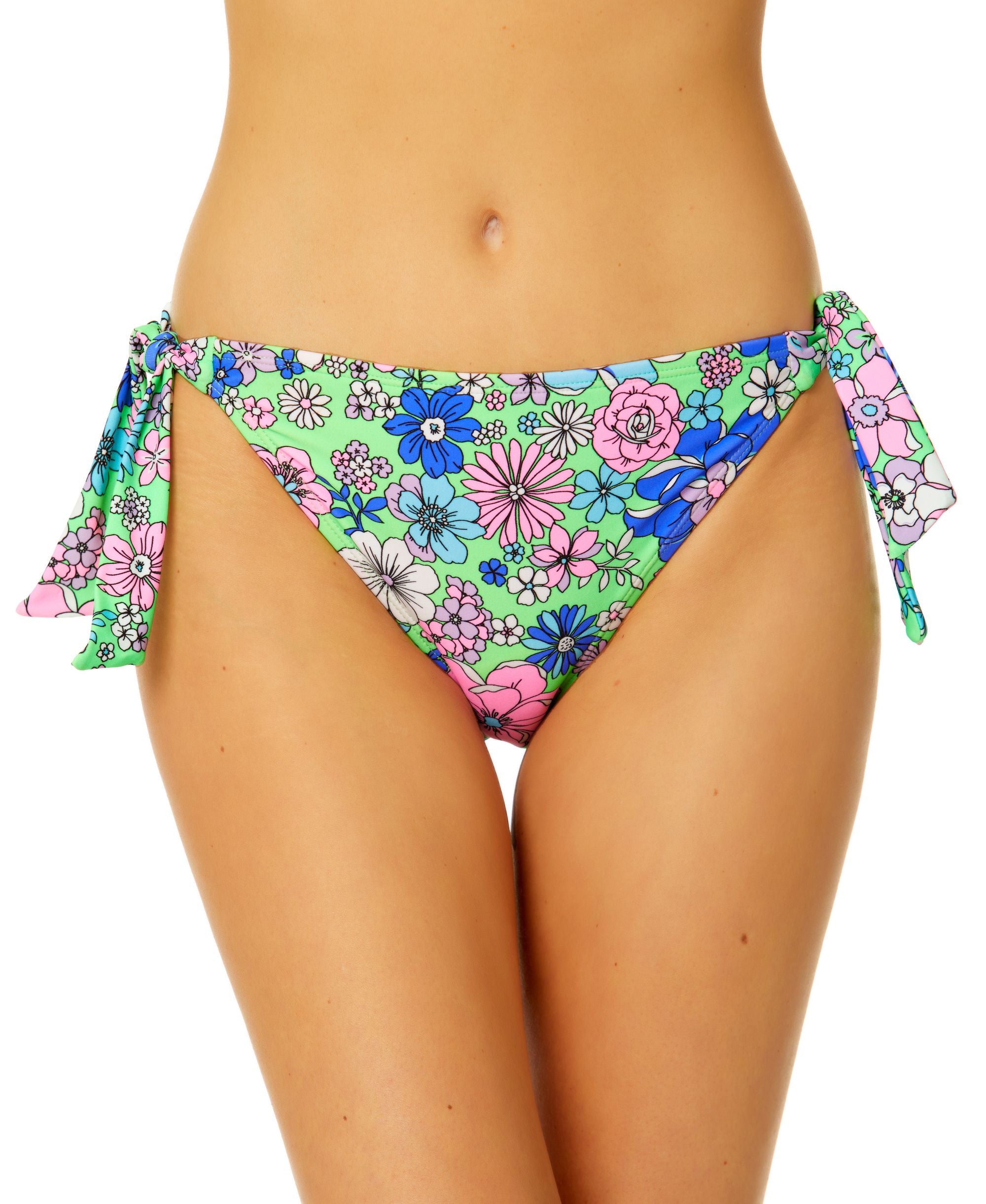 Women's Peony Party Side-Tie Hipster Bikini Bottoms