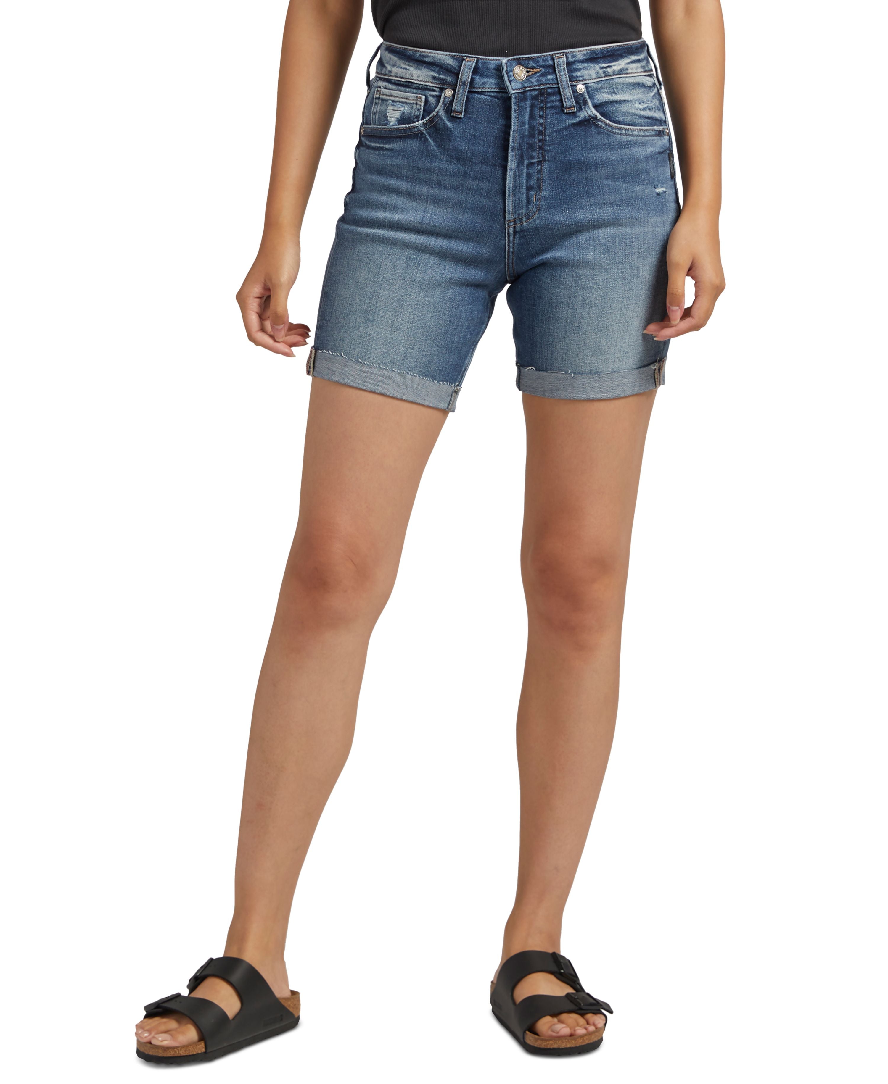 Women's Sure Thing High-Rise Long Denim Shorts