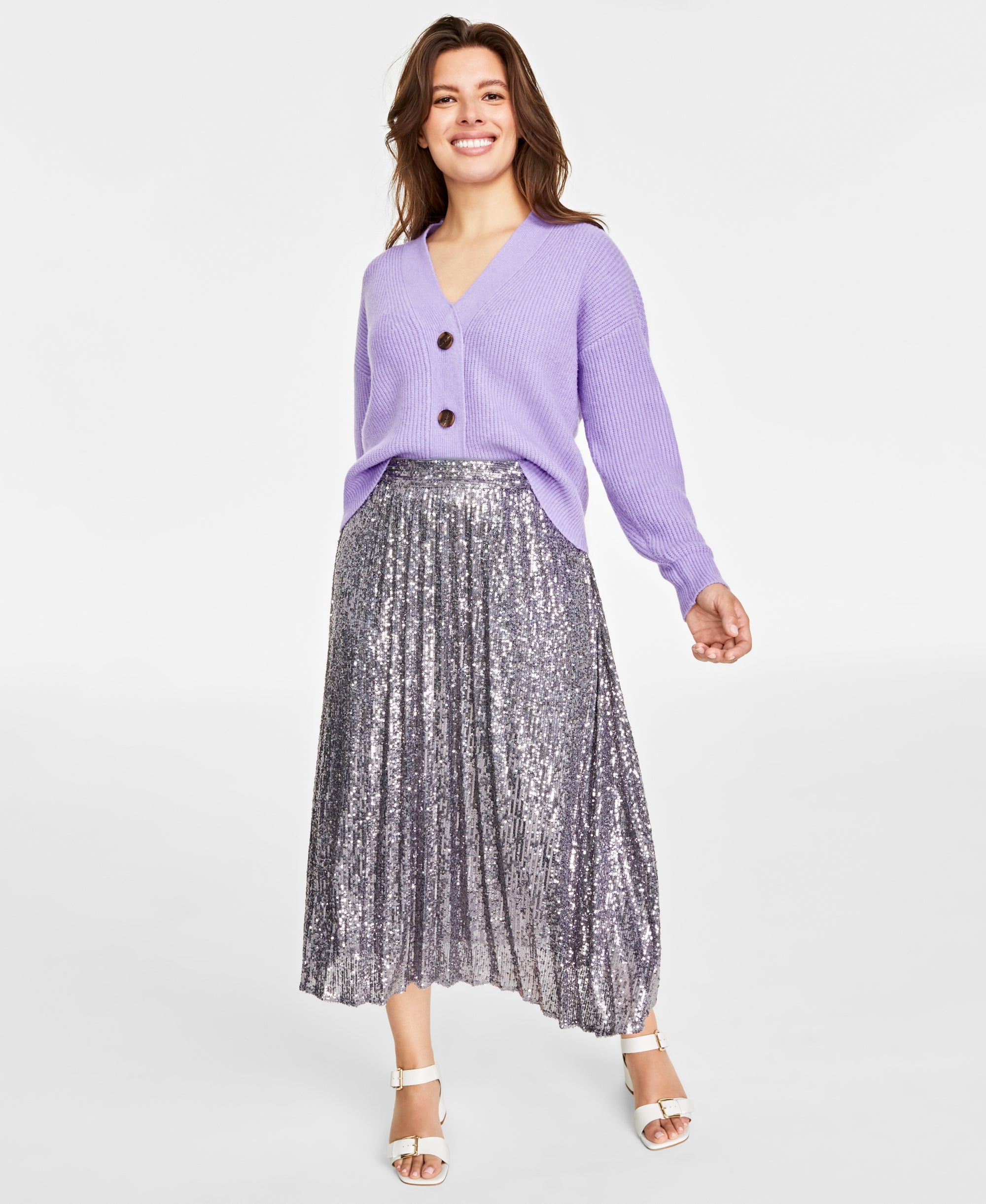 Women's Three-Button Classic Cardigan