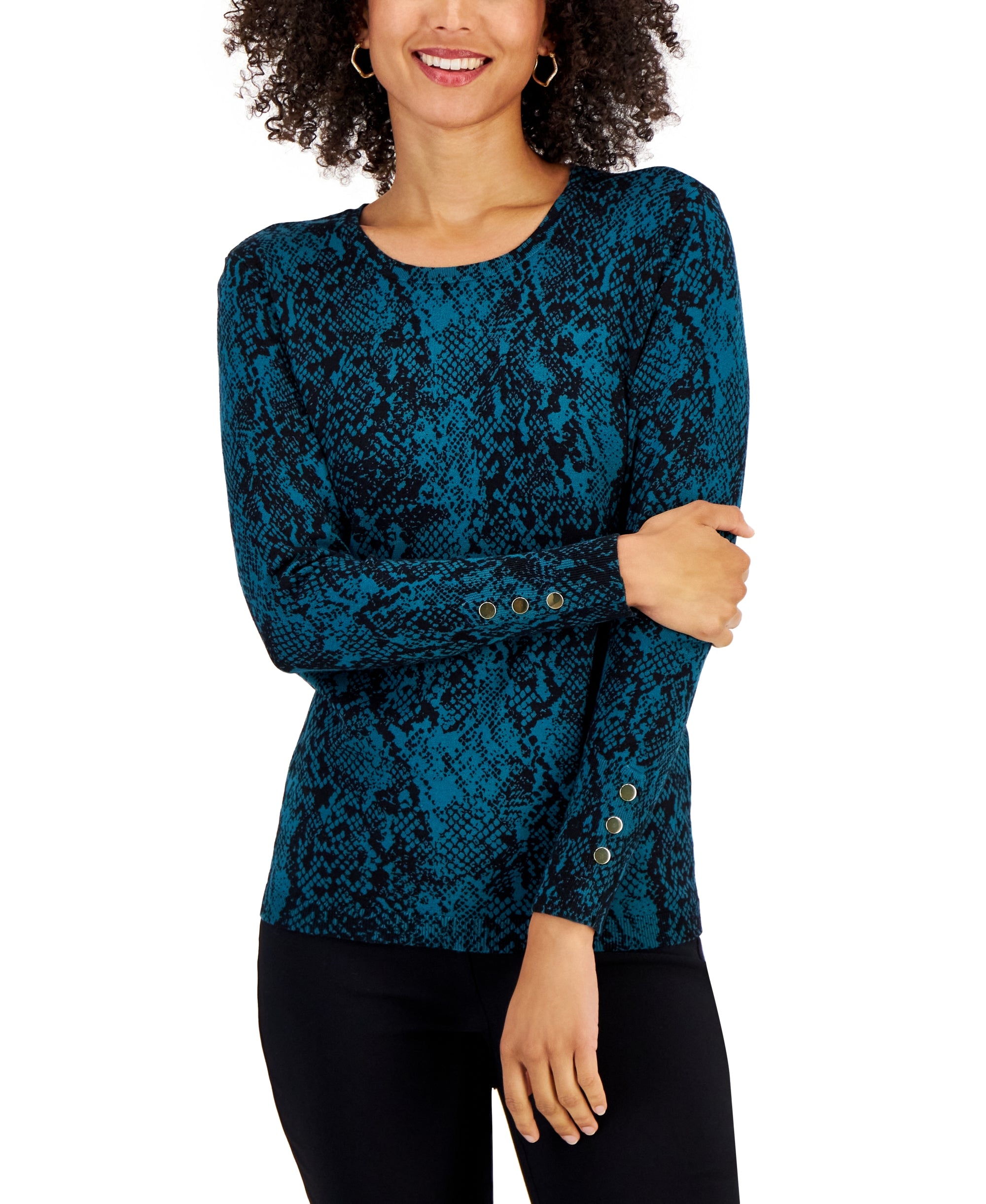 Petite Rivet-Detail Sweater