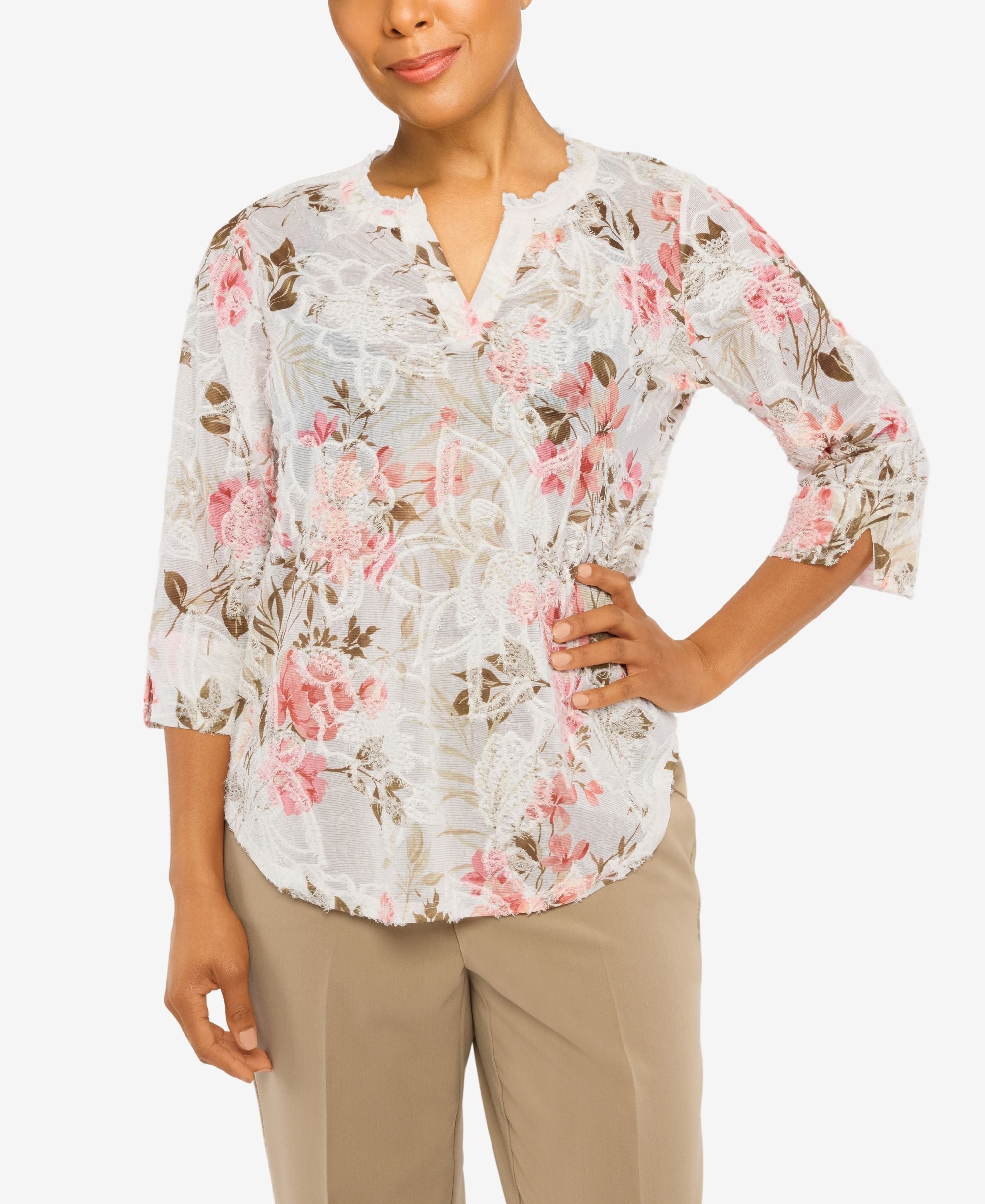 Women's Floral Spray Top