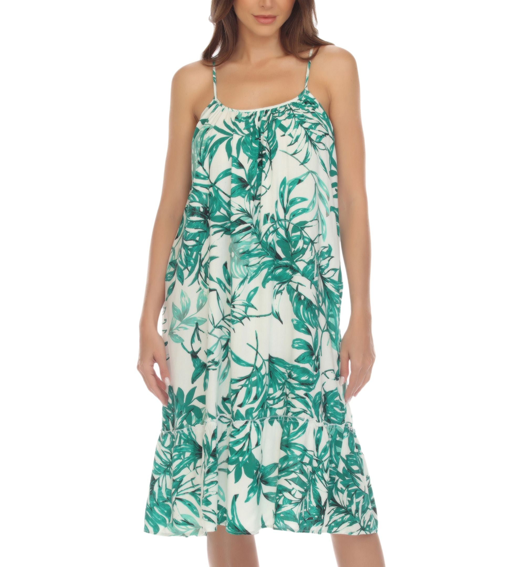 Women's Printed Midi Dress Swim Cover-Up