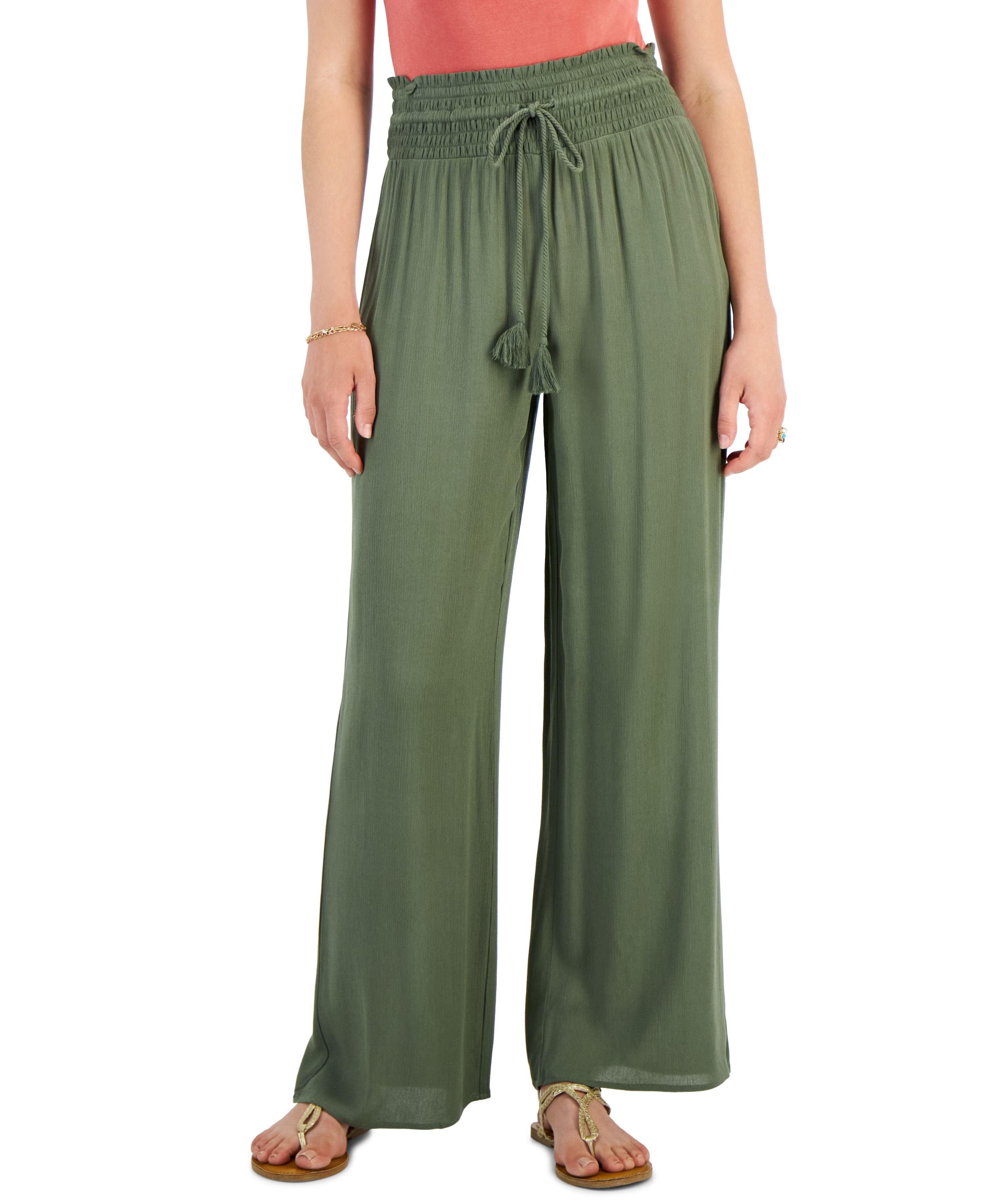 Petite Gauze Wide-Leg Pants