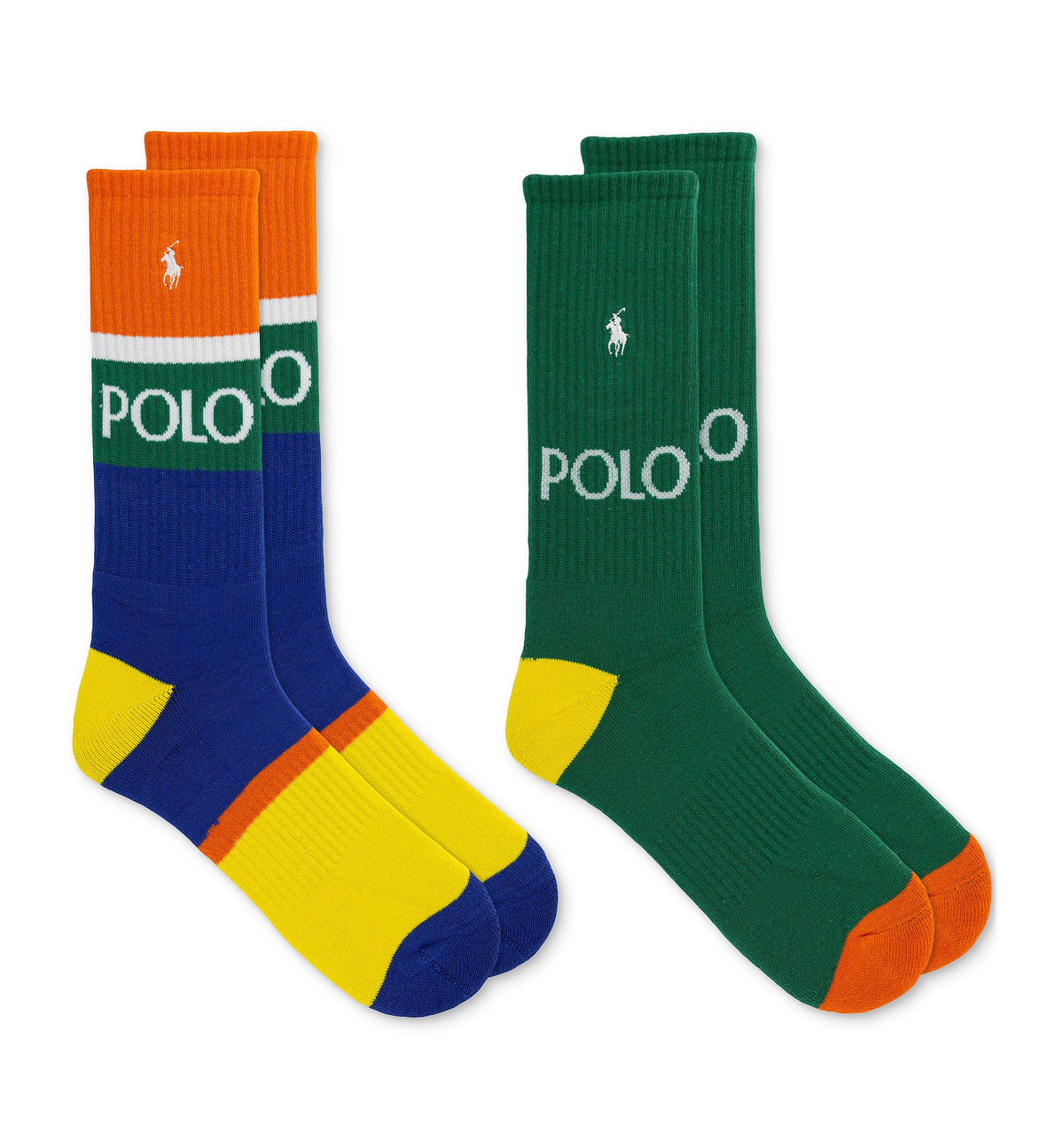 Men's Logo Stripe Crew Socks, 2-Pack