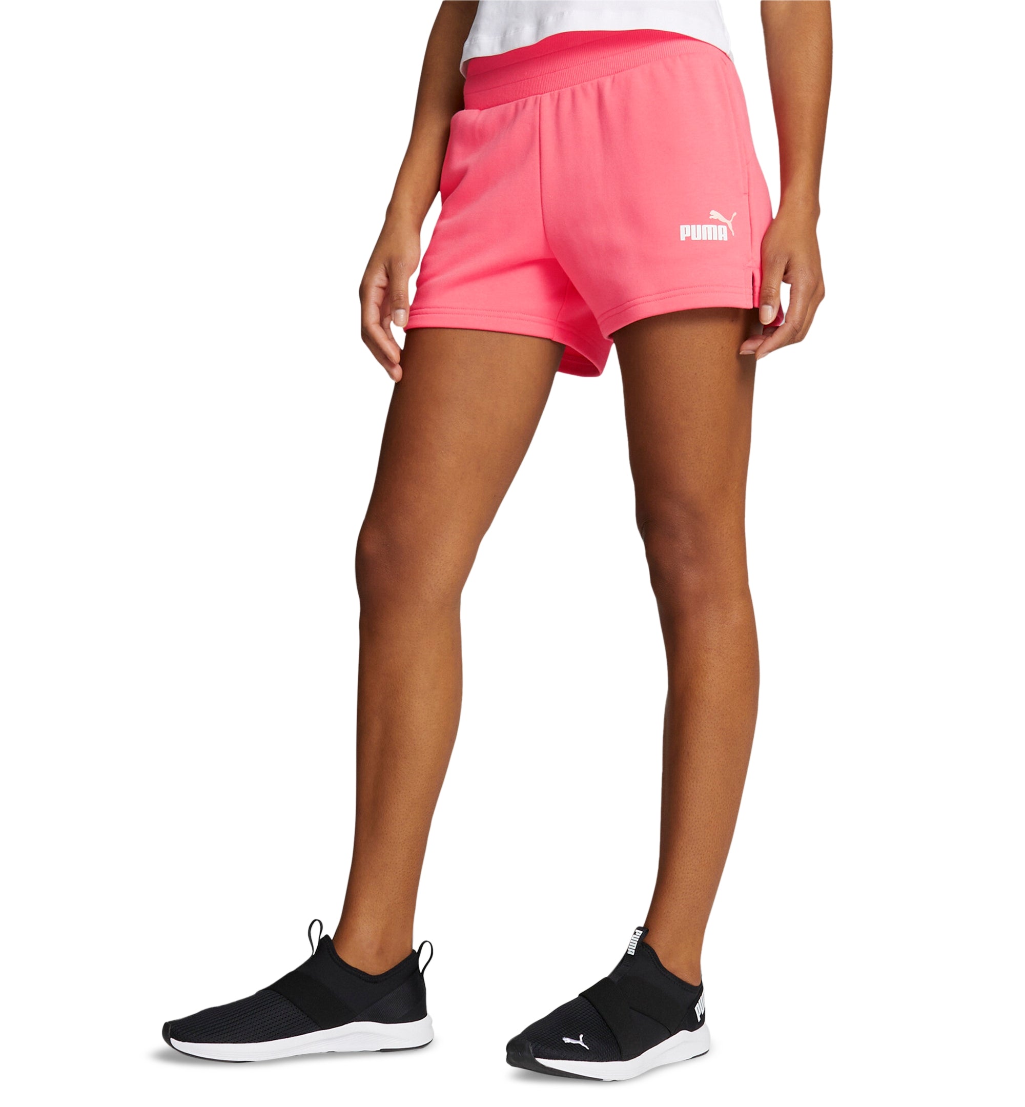 Women's Active Logo Ribbed Waistband Mid-Rise Shorts