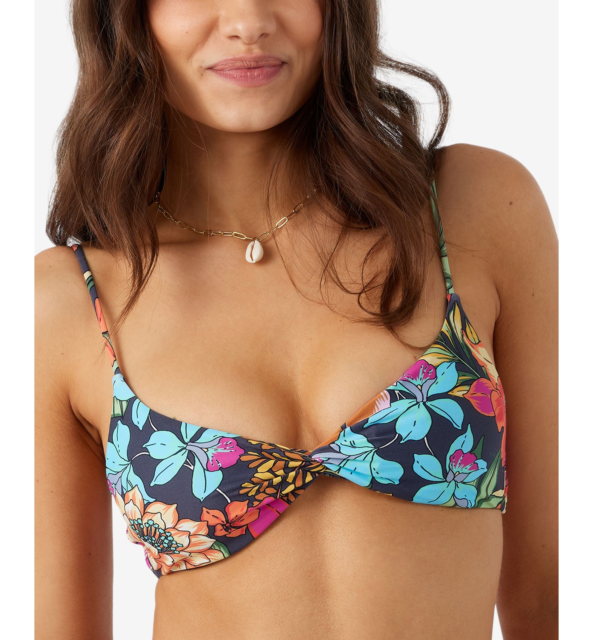 Juniors' Reina Tropical Malibu Bikini Top
