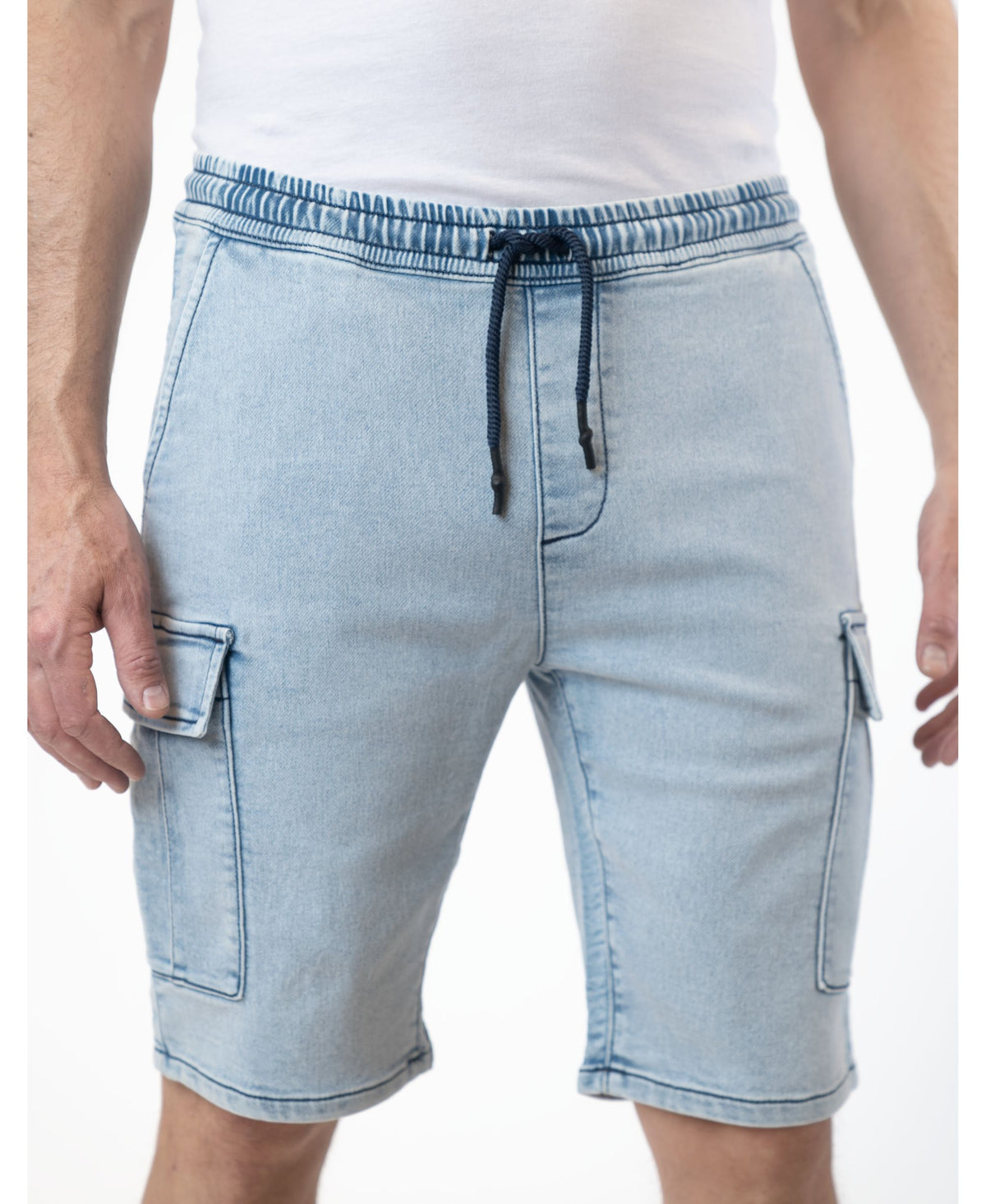 Men's Woven Denim Cargo Jogger 10" Shorts