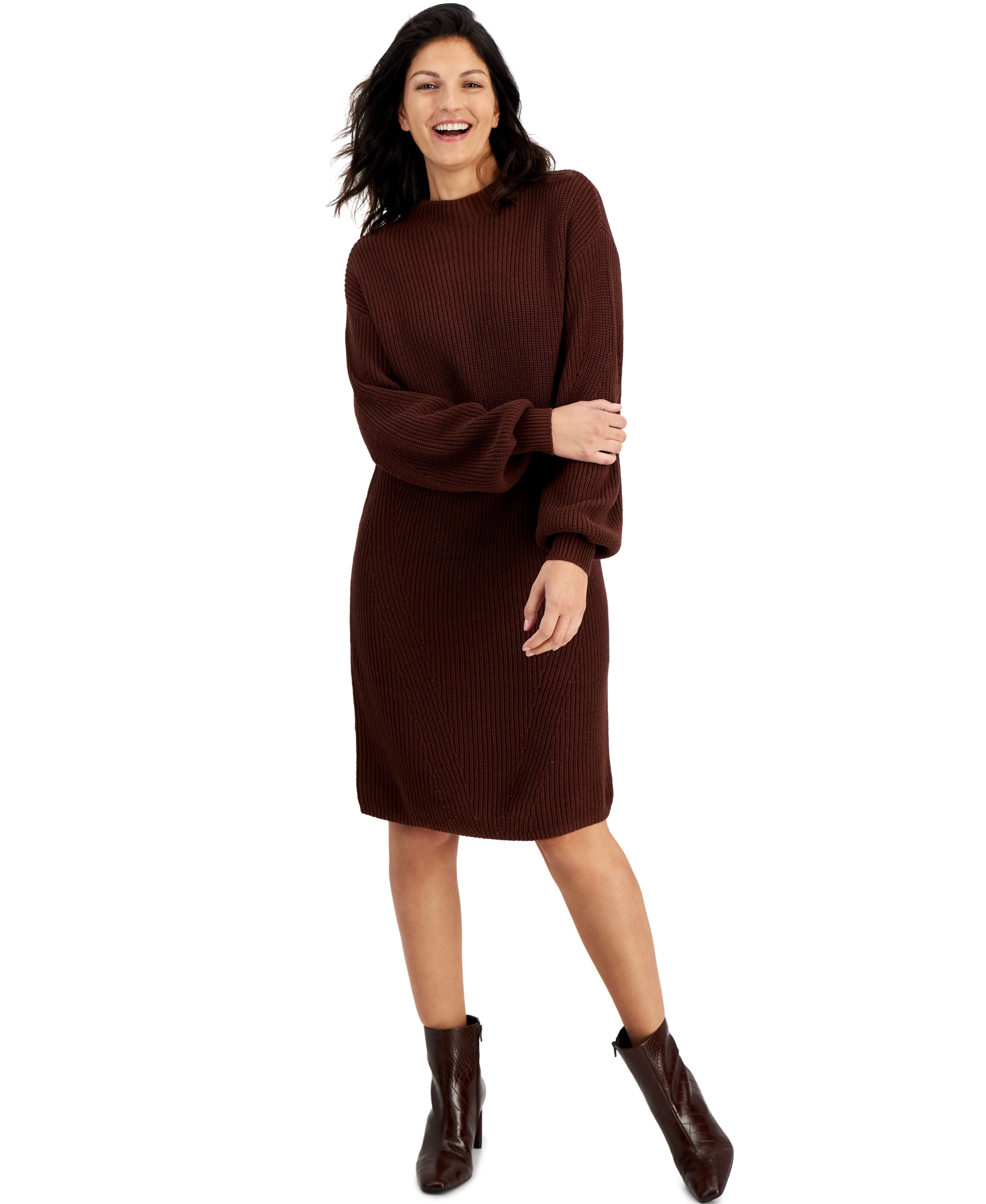 Women's Mock-neck Sweater Dress