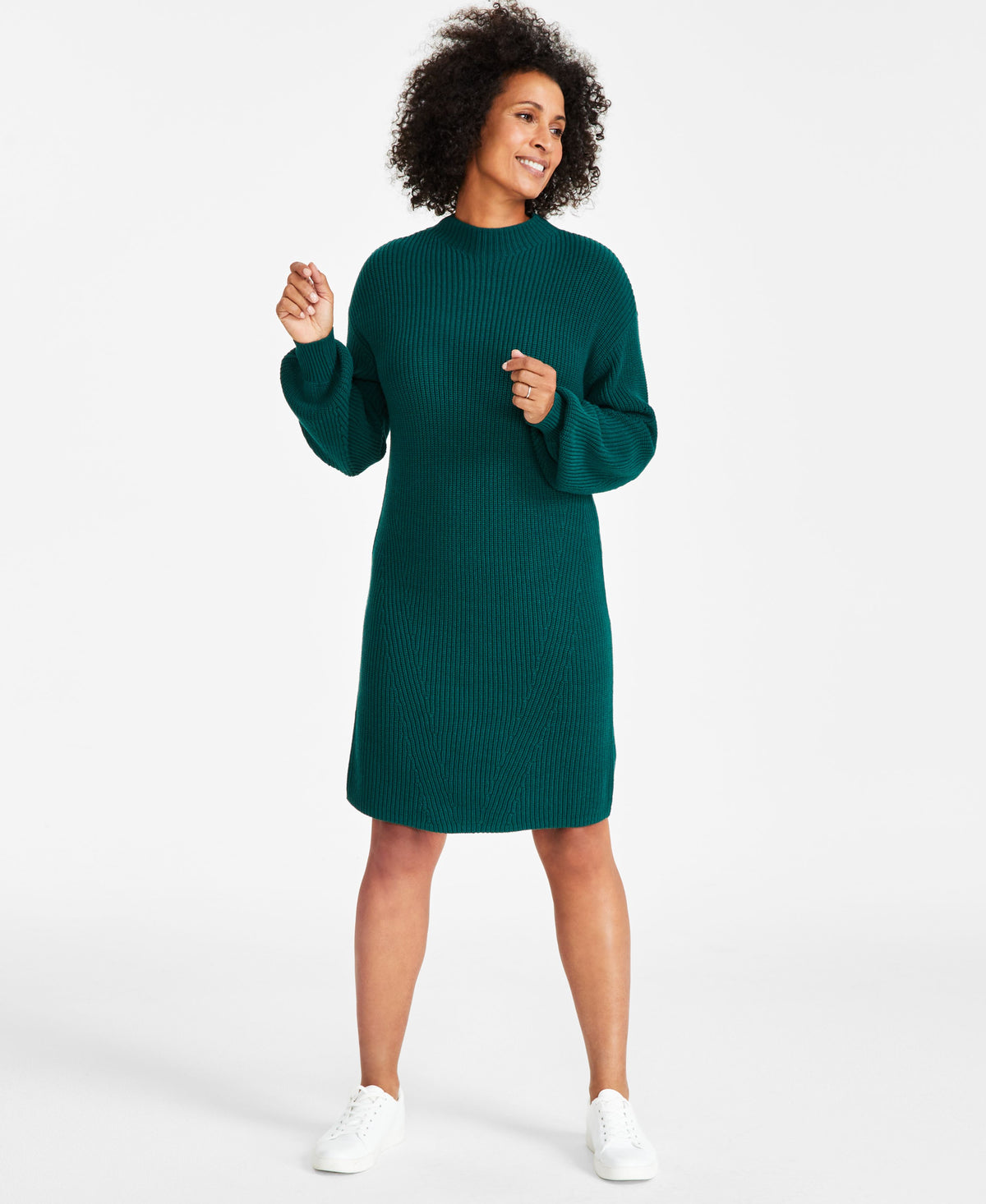 Women's Mock-neck Sweater Dress