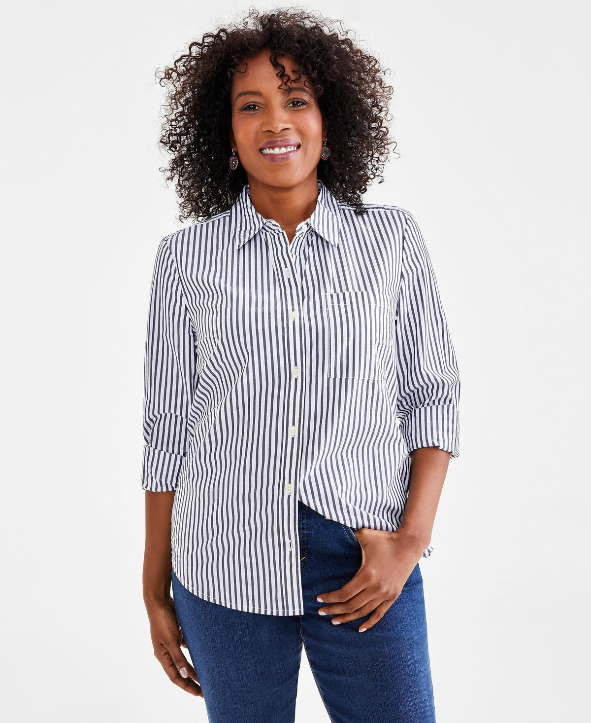 Petite Printed Perfect Shirt