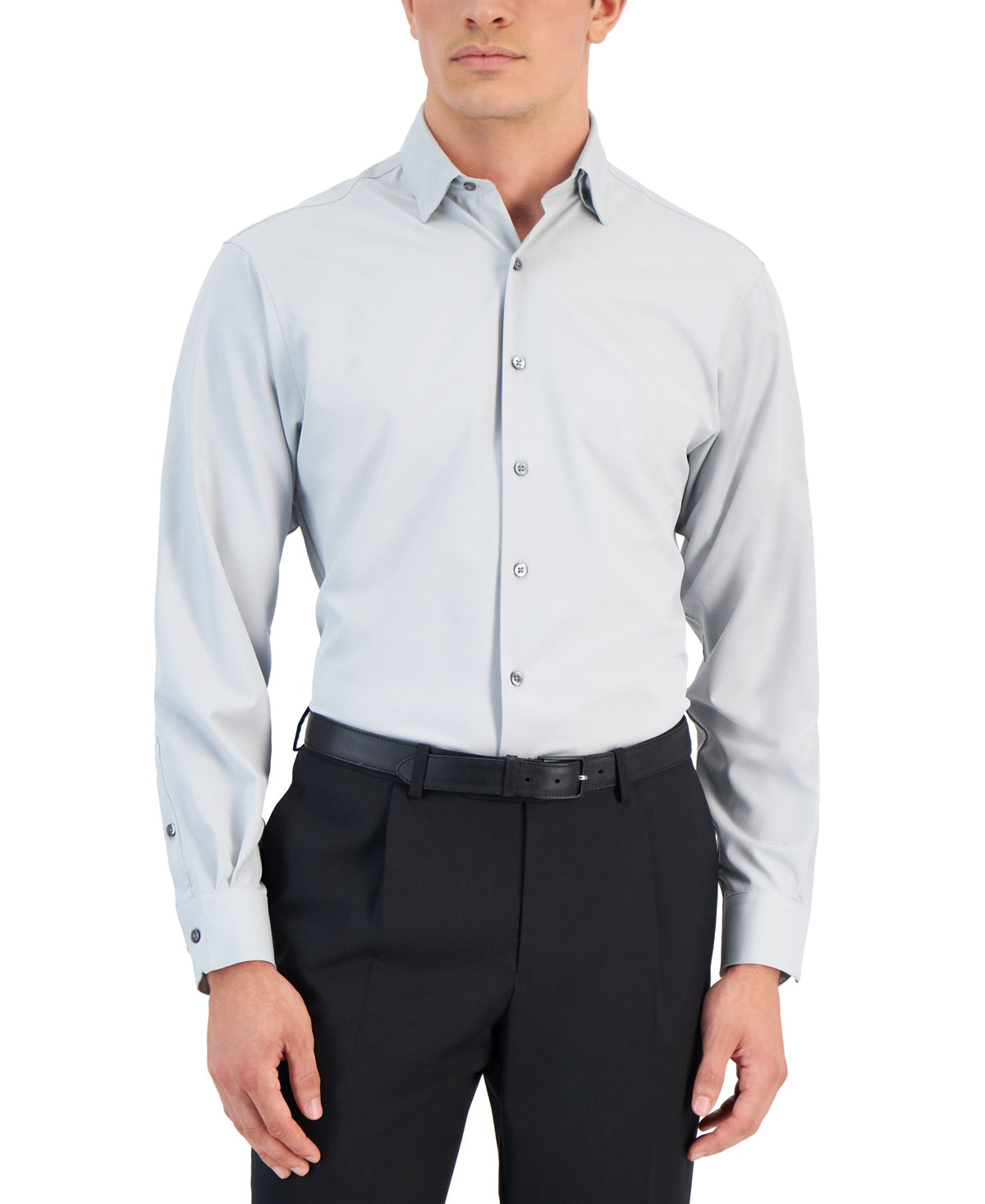 Men's Regular Fit Travel Ready Solid Dress Shirt