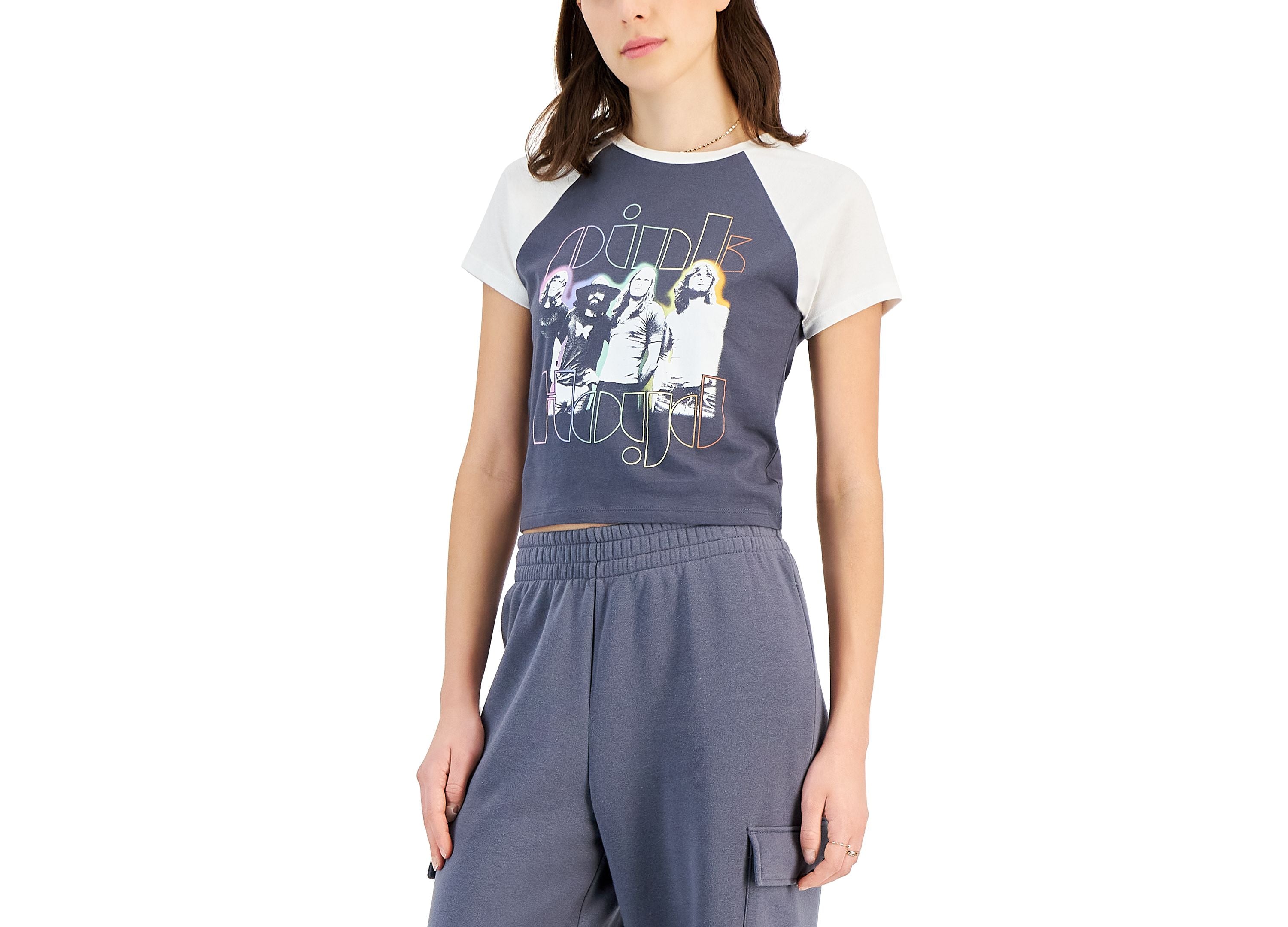 Juniors' Pink Floyd Cotton Baseball T-Shirt