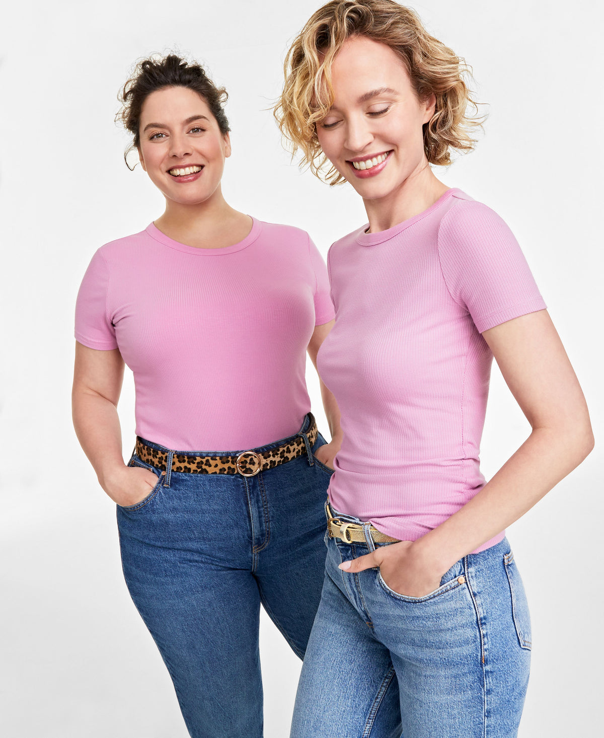 Women's Short-Sleeve Ribbed T-Shirt
