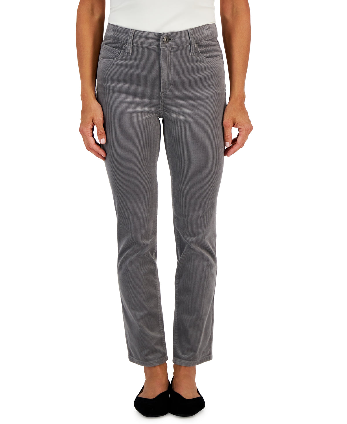 Petite Straight-Leg Corduroy Jeans Frosted Quartz 6P