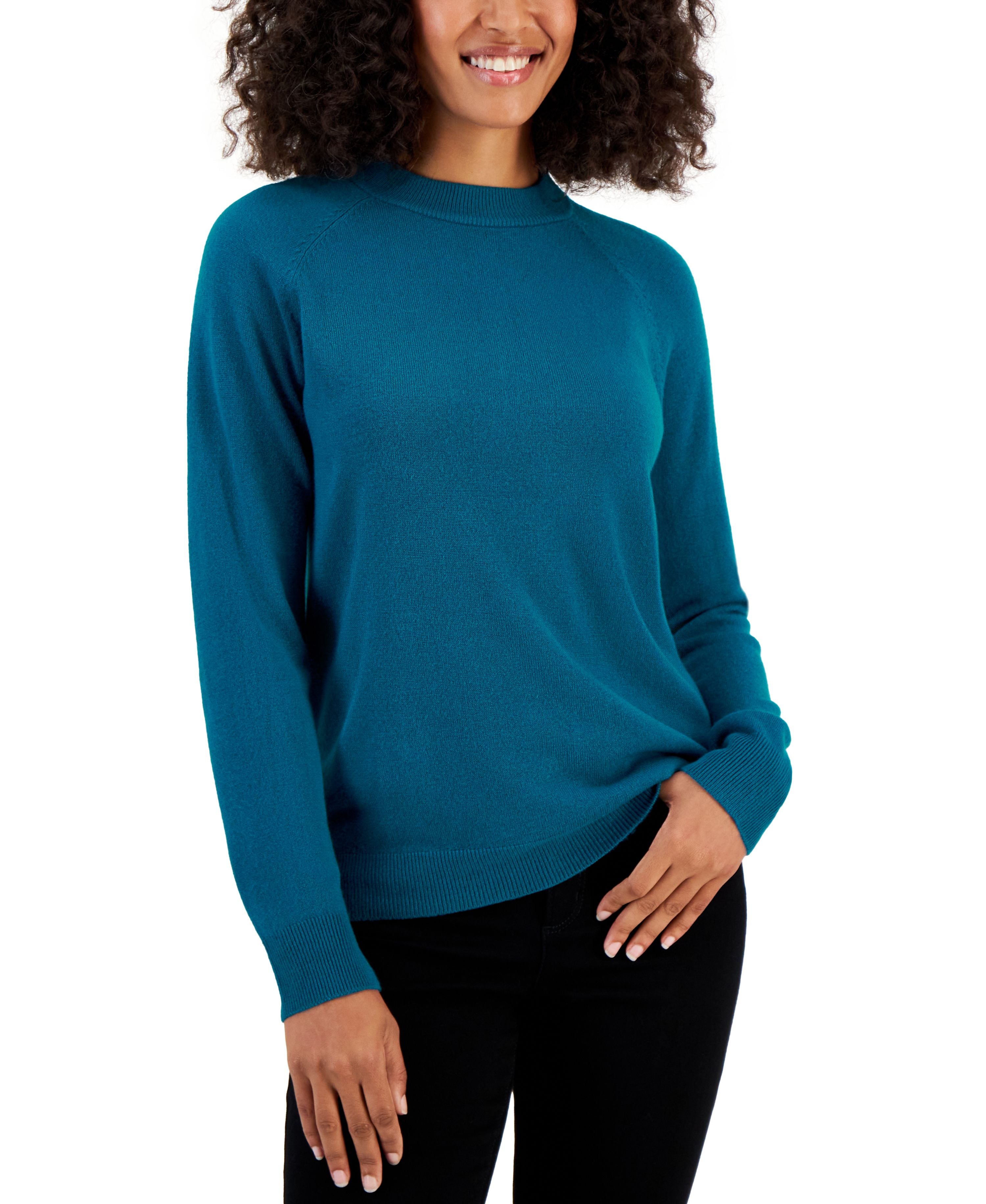 Women's Zip-Back Mock-Neck Sweater