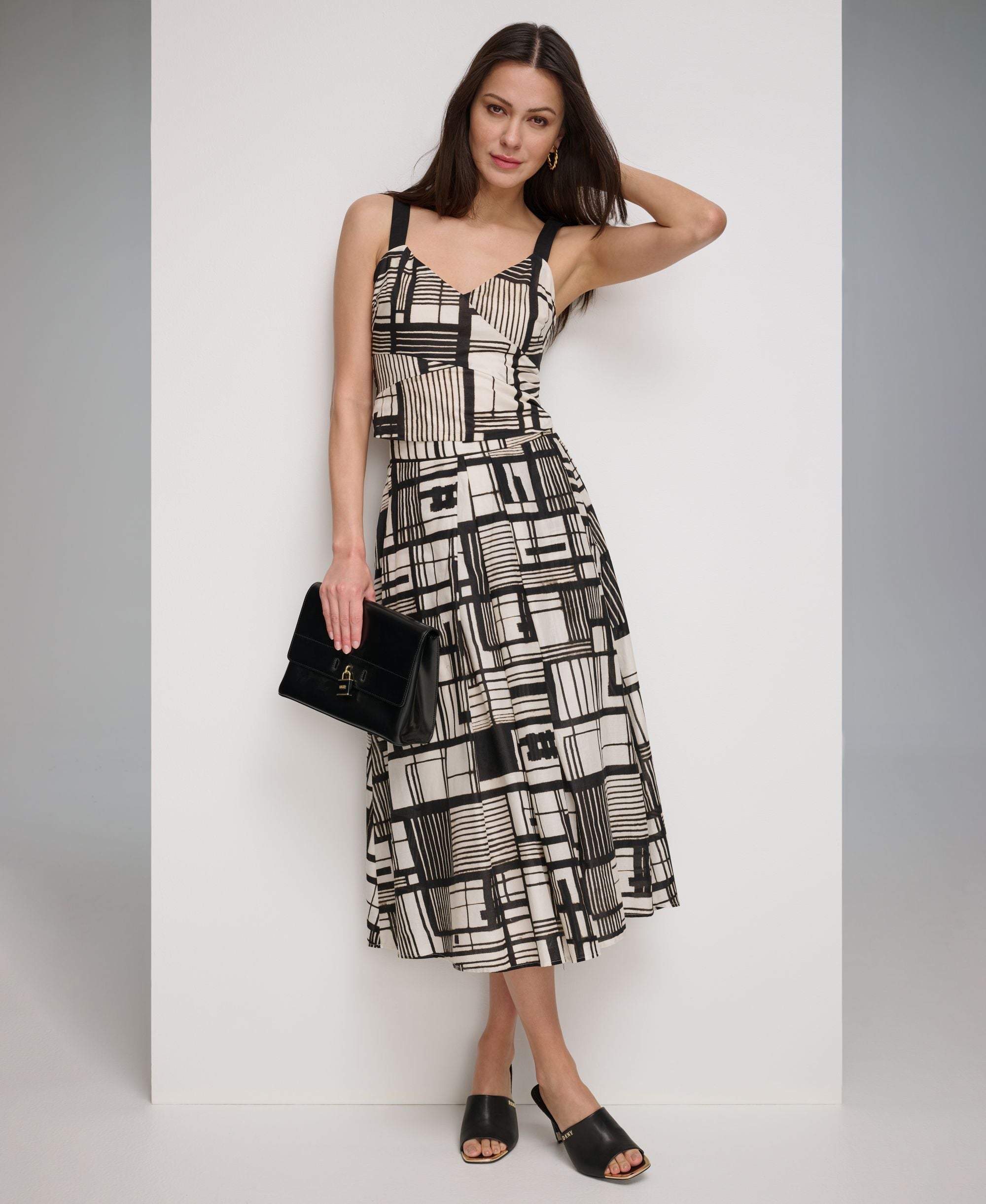 Women's Printed Voile Sleeveless Crop Top