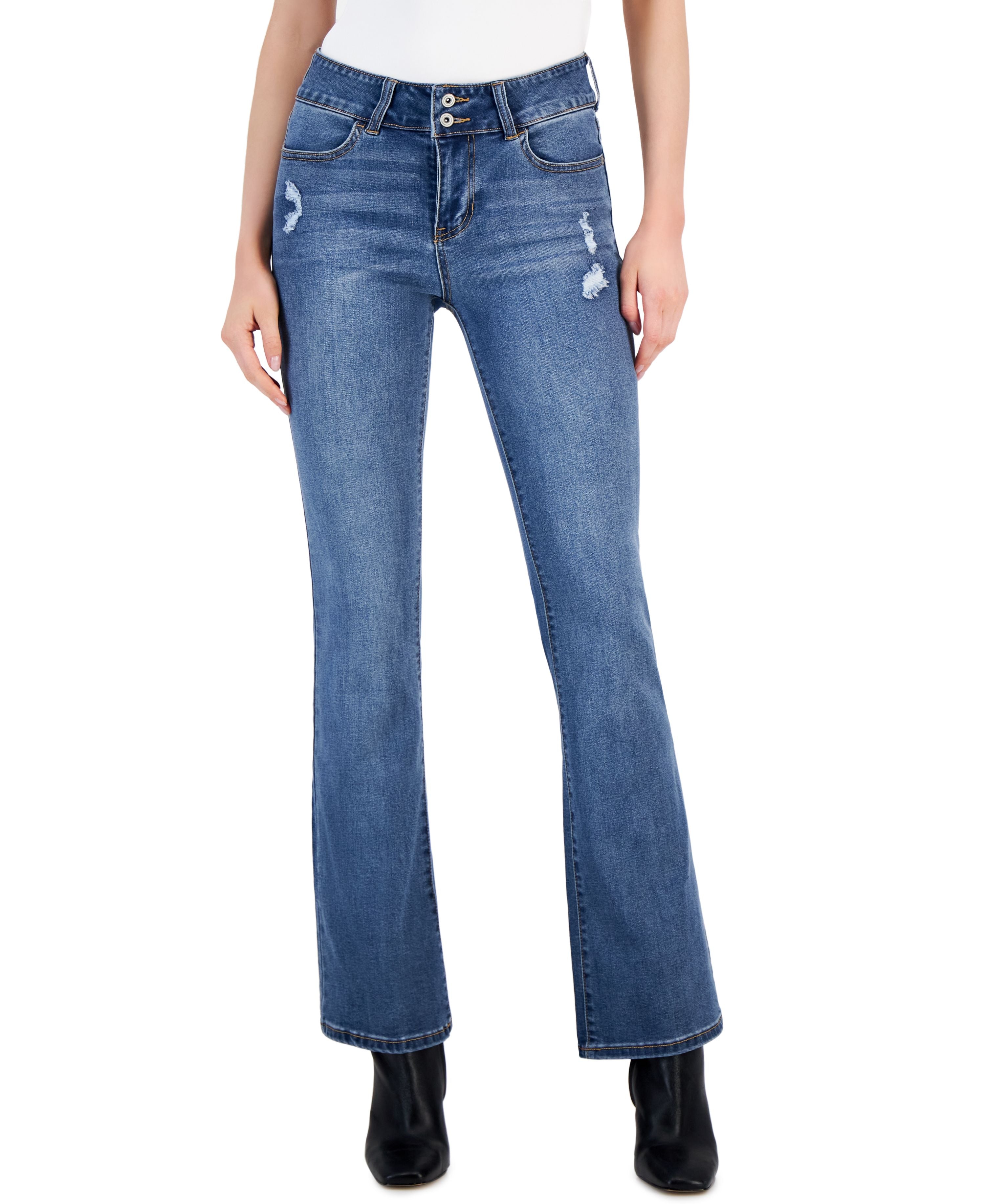 Juniors' Mid-Rise Bootcut Jeans