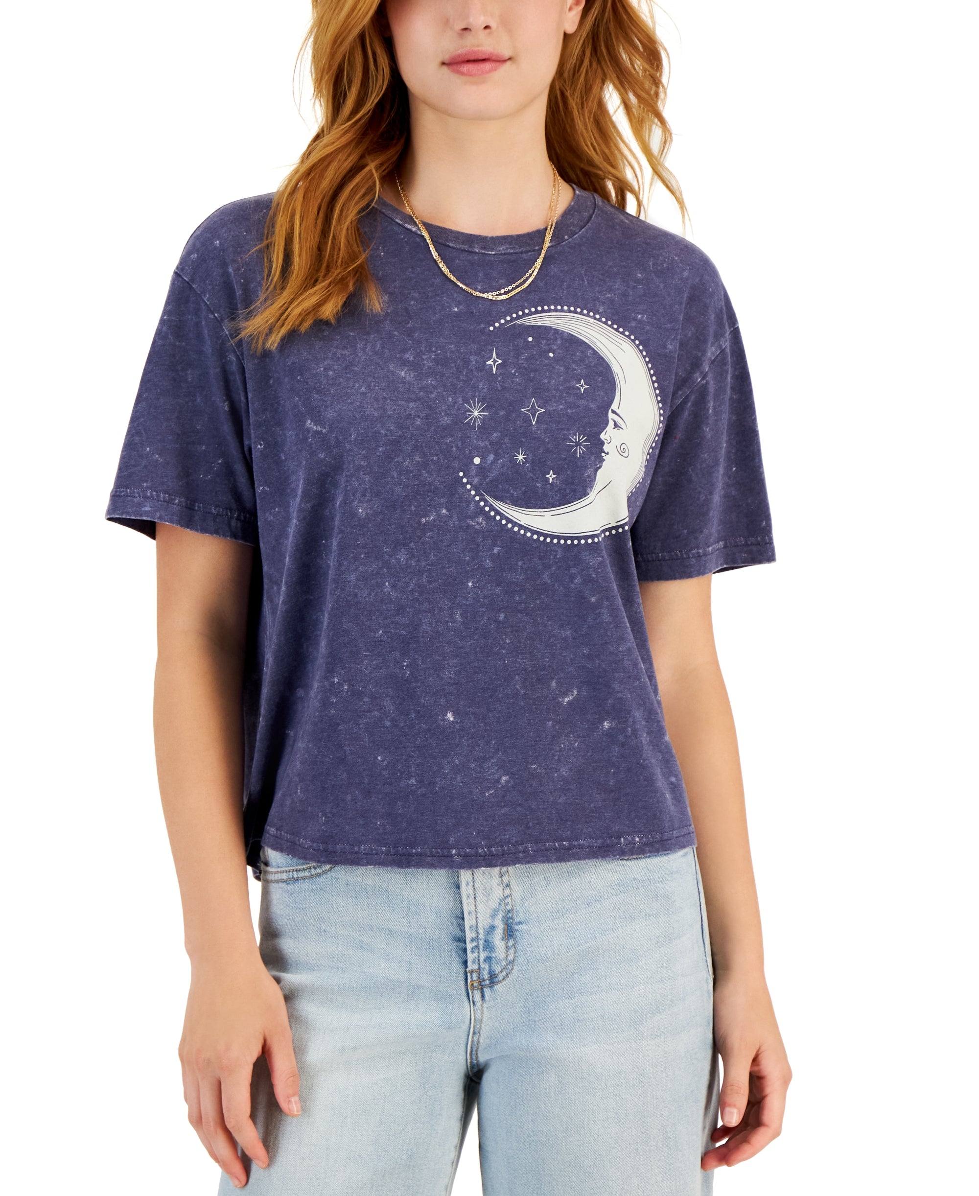 Juniors' Sun And Moon Celestial T-Shirt