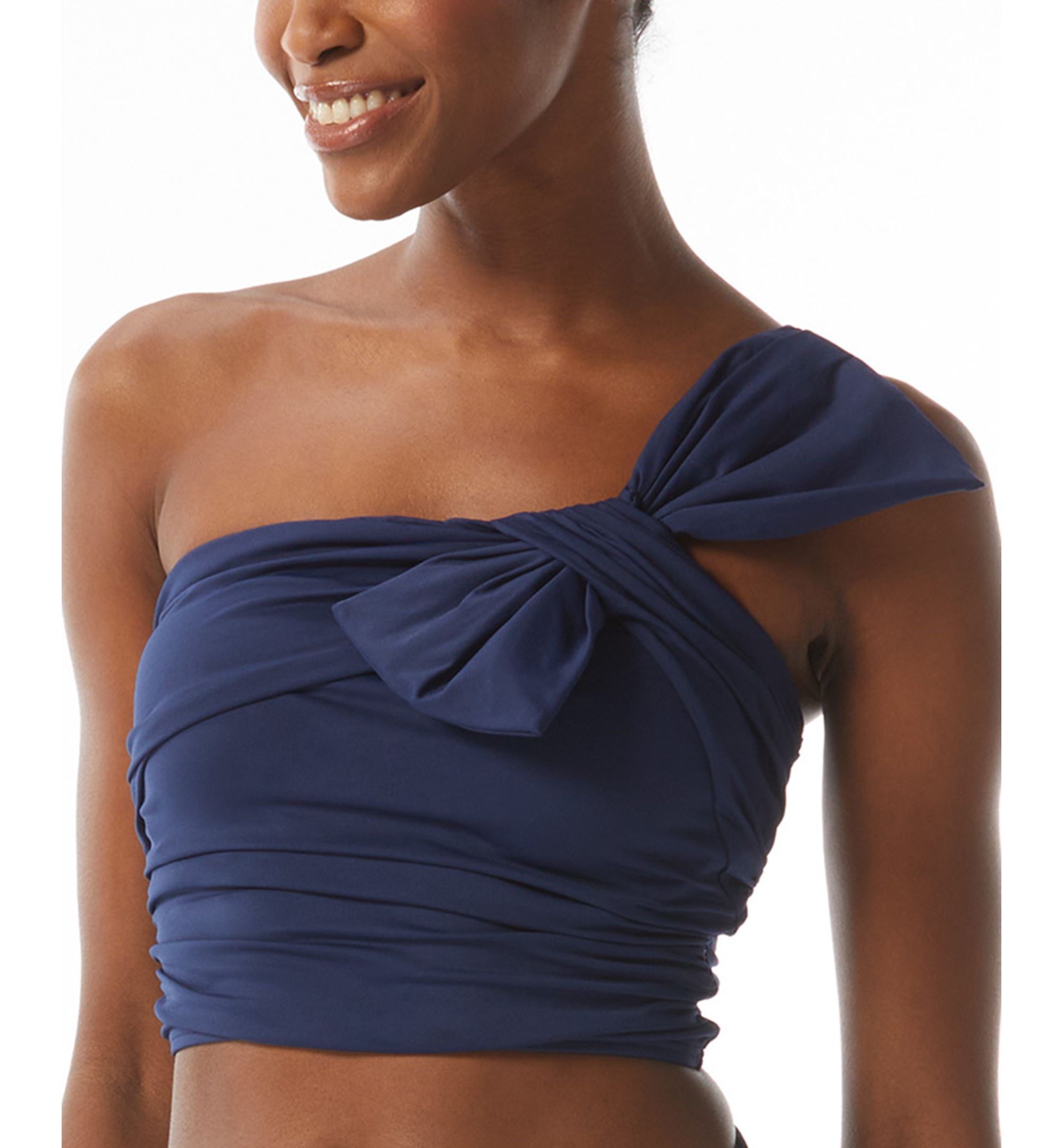 Bow One-Shoulder Bikini Crop Top