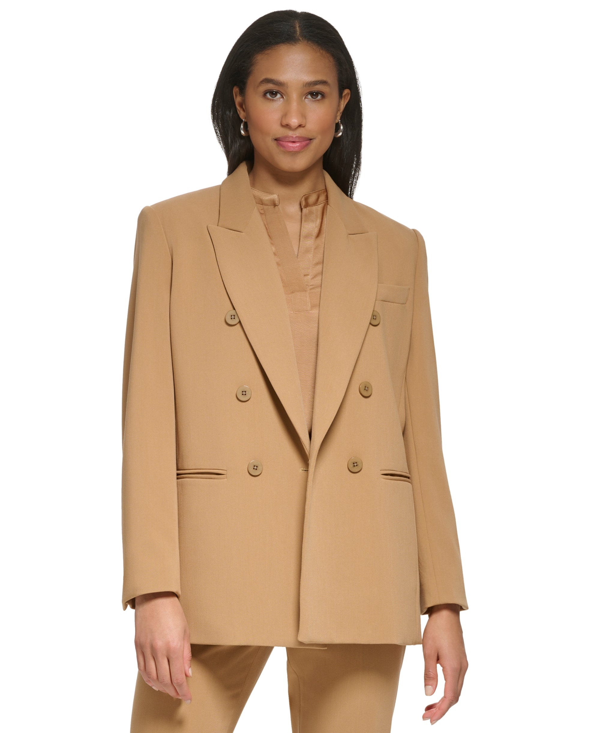 Women's Peak-Lapel Double-Breasted Jacket