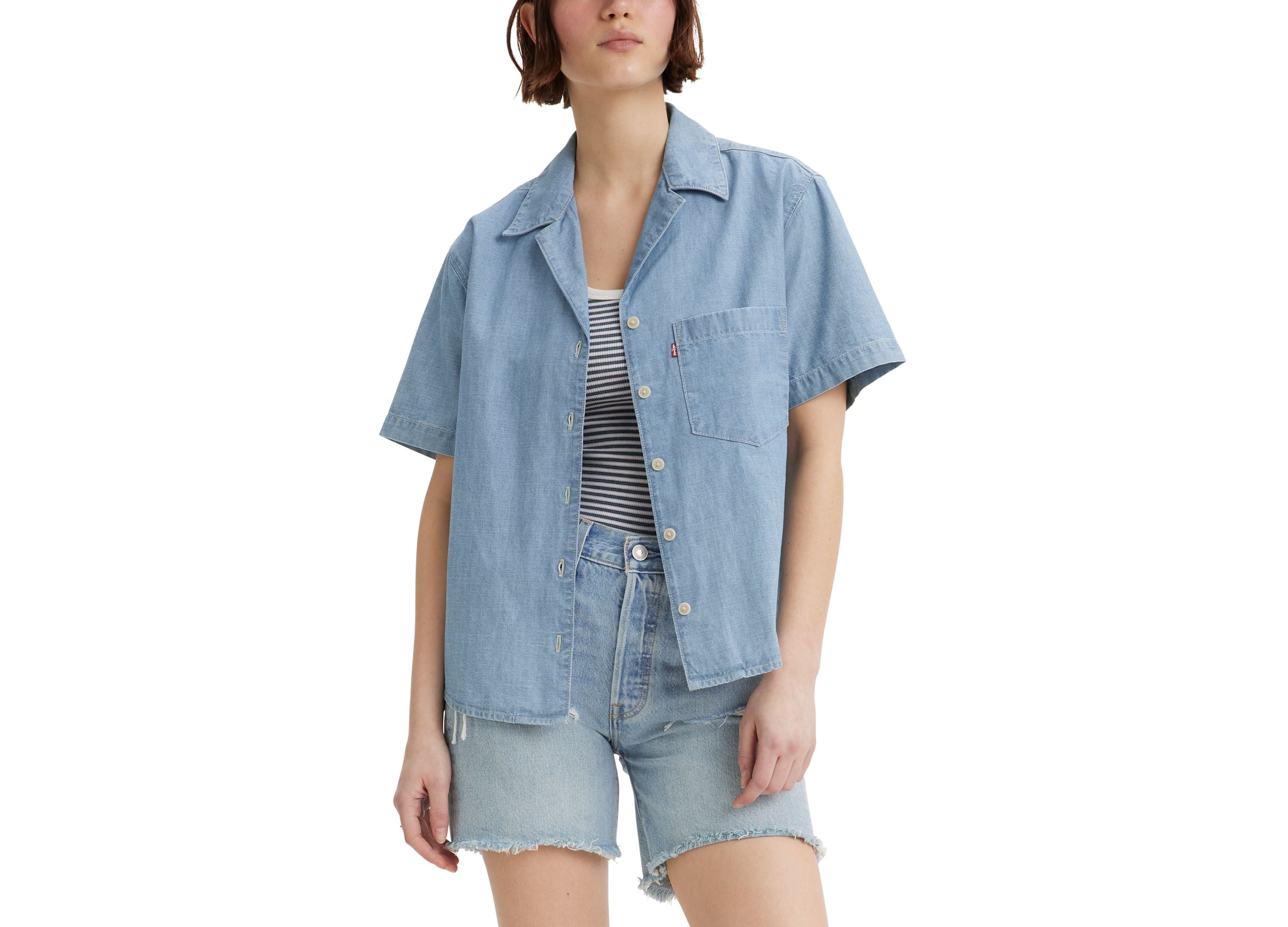 Women's Aiden Short-Sleeve Oversized Layering Shirt