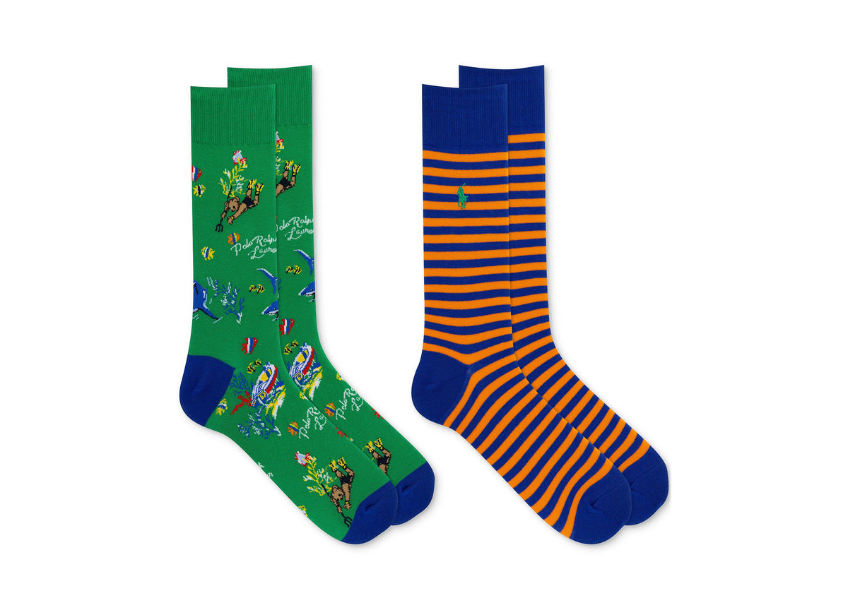 Men's Bearwaiian 2-Pk. Crew Socks