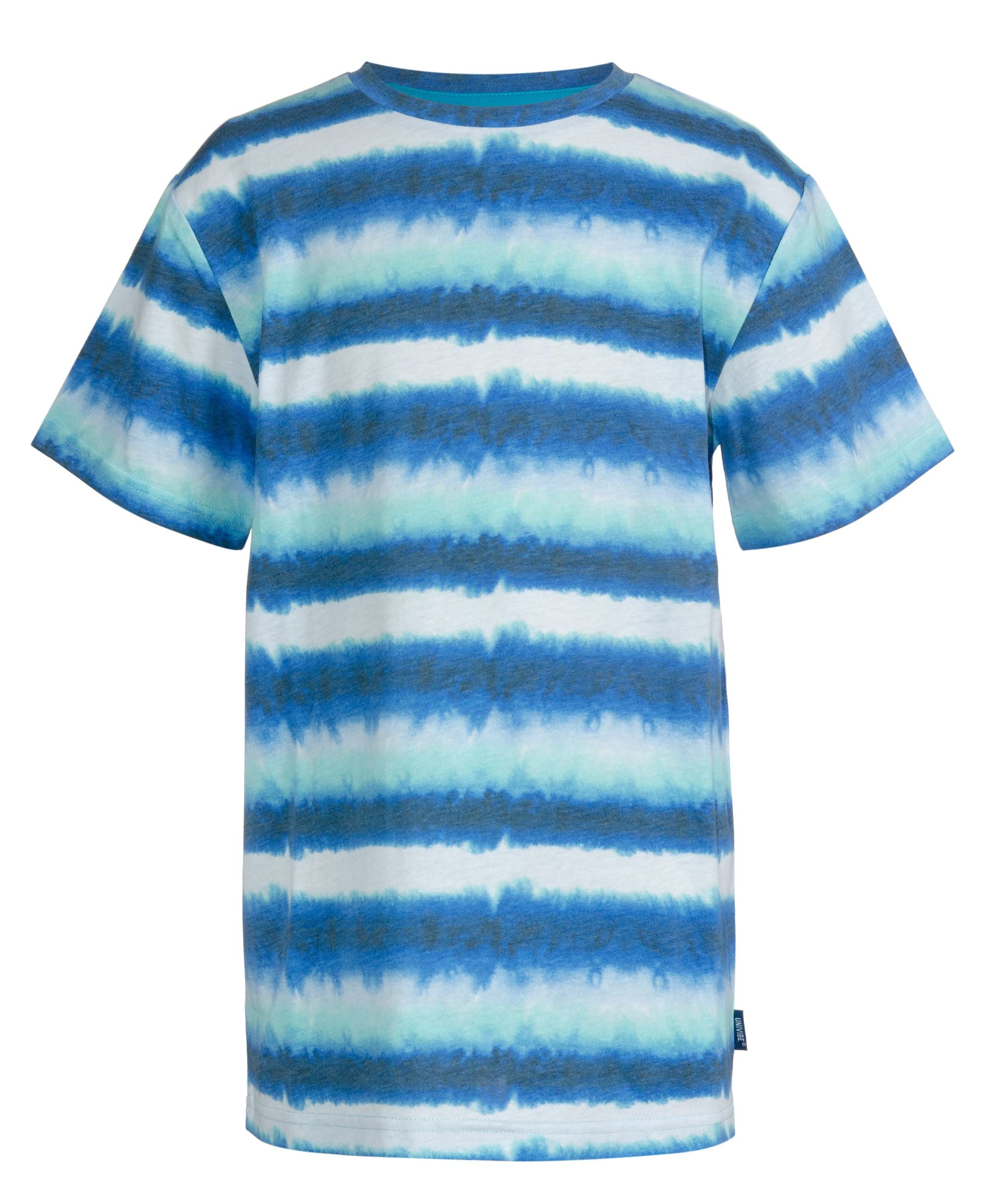 Univibe Big Boys Short Sleeve Oxman Striped Crew T-Shirt