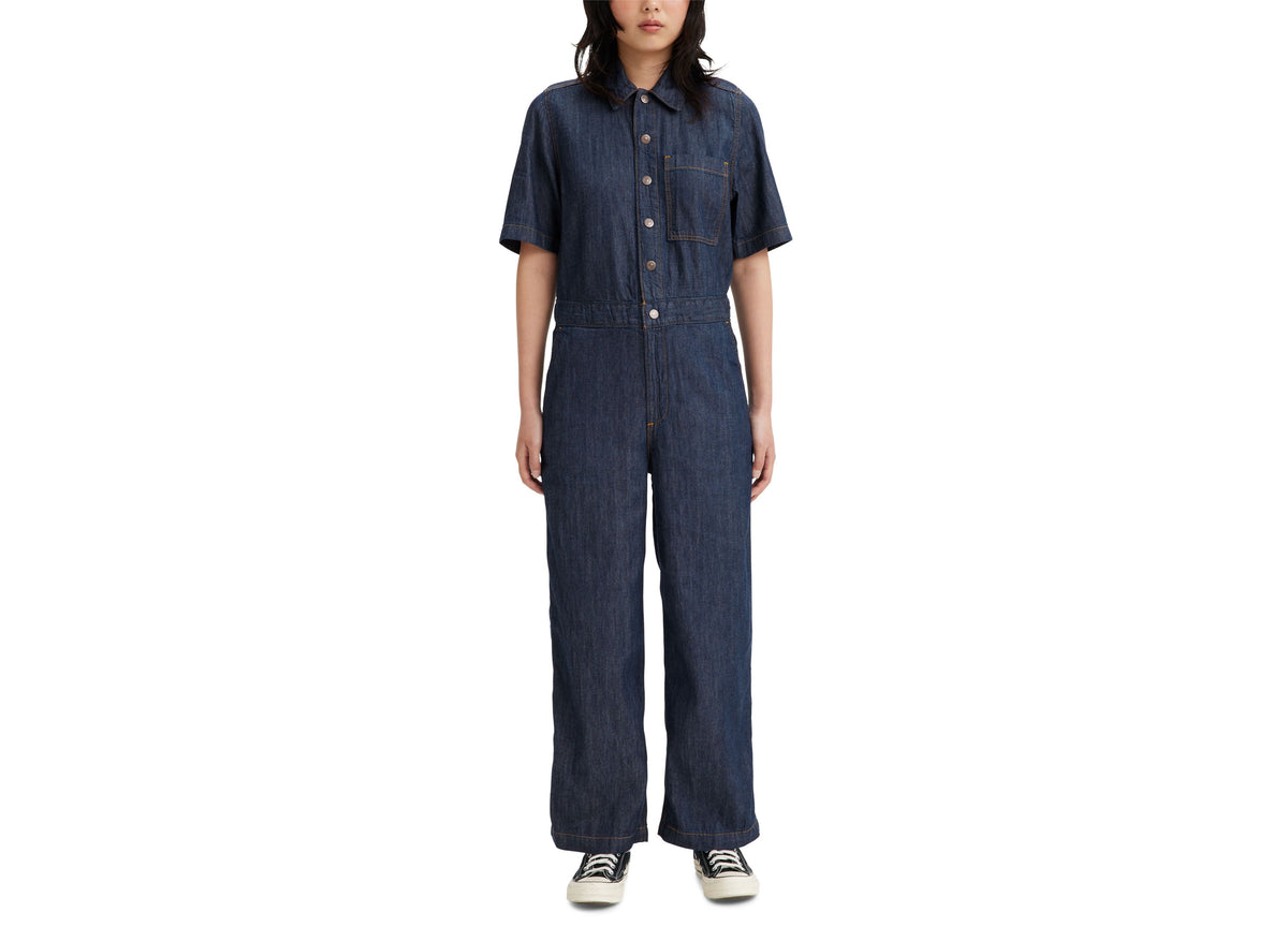 Women's Cotton Short-Sleeve Heritage Jumpsuit
