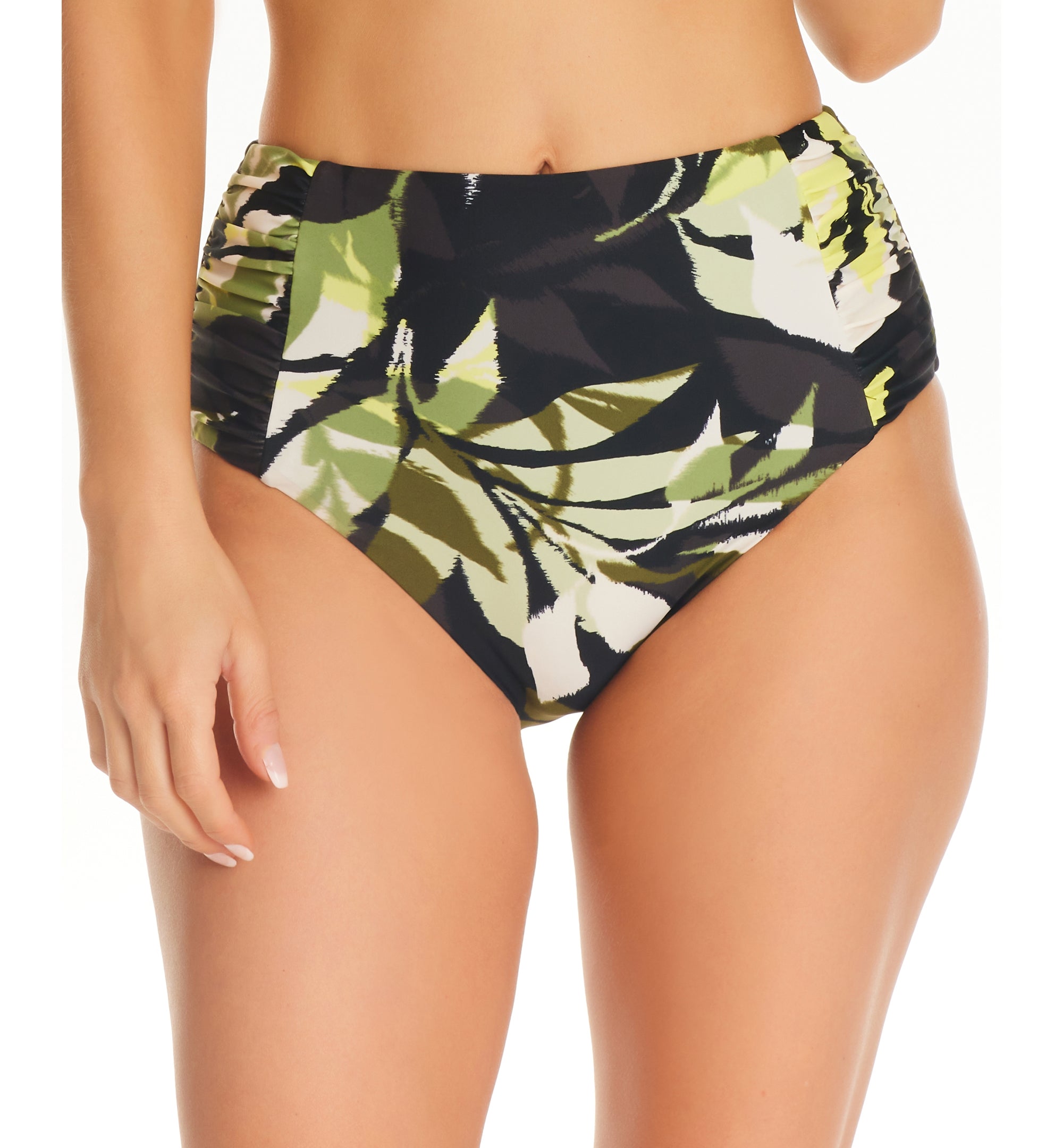 Women's Desert Palm Shirred High Rise Bikini Bottoms