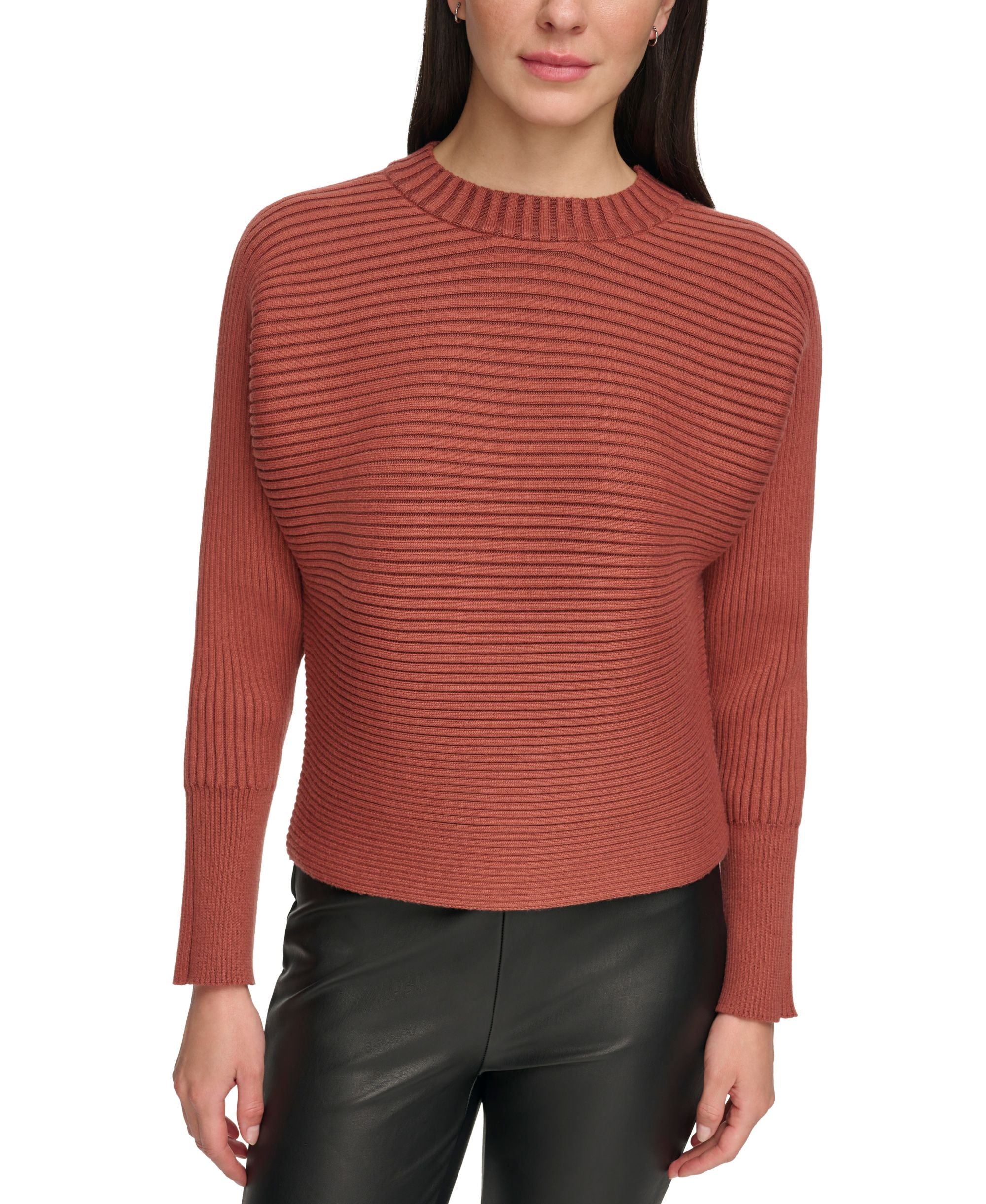Women's Ottoman-Rib Dolman-Sleeve Sweater