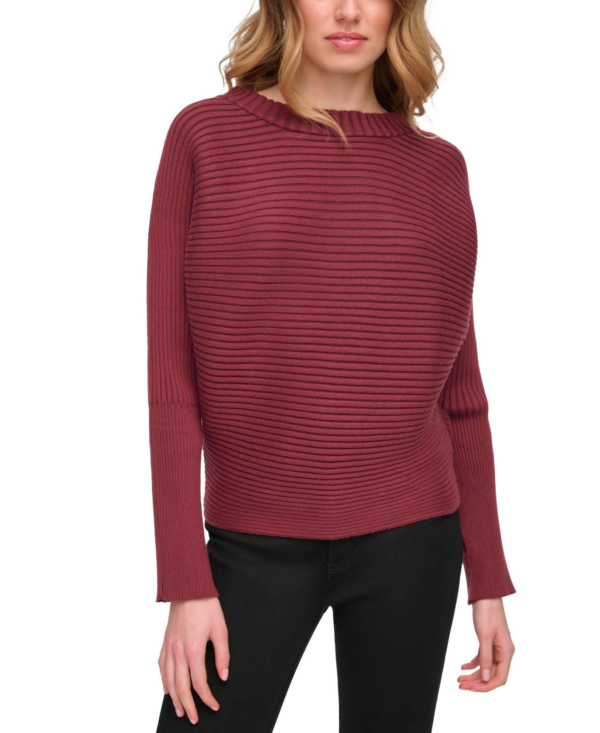 Women's Ottoman-Rib Dolman-Sleeve Sweater