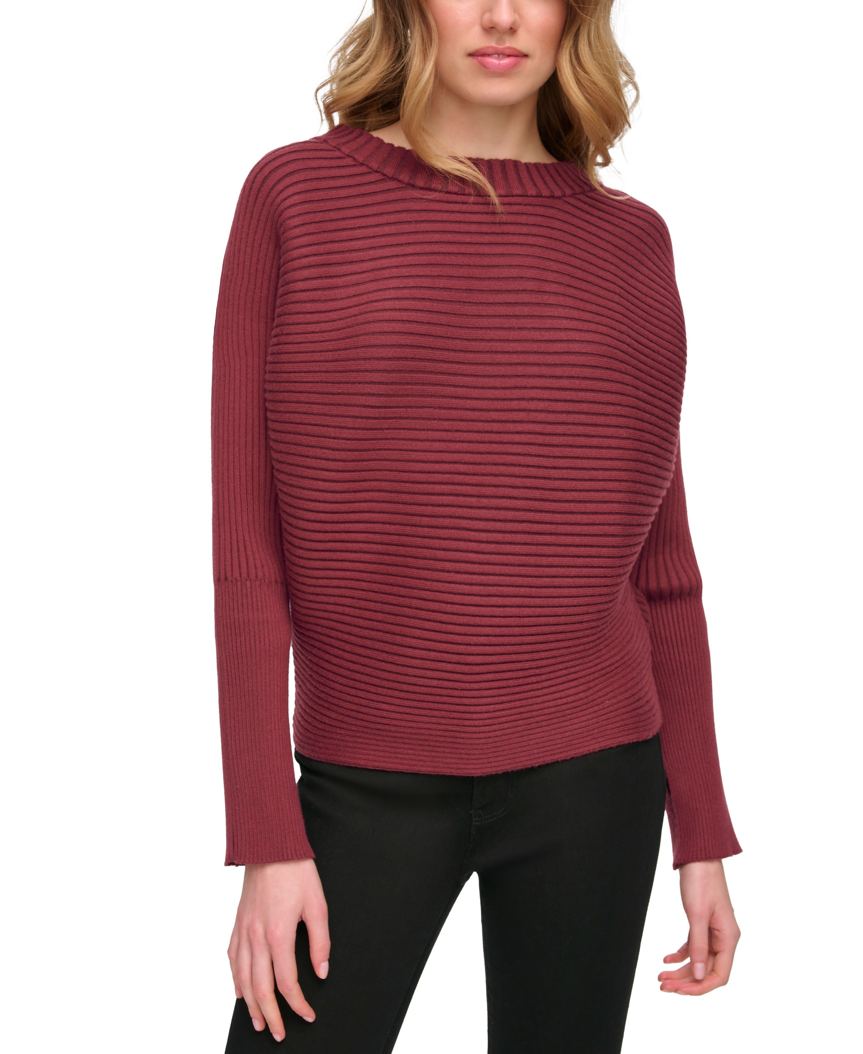 Women's Ottoman-Rib Dolman-Sleeve Sweater