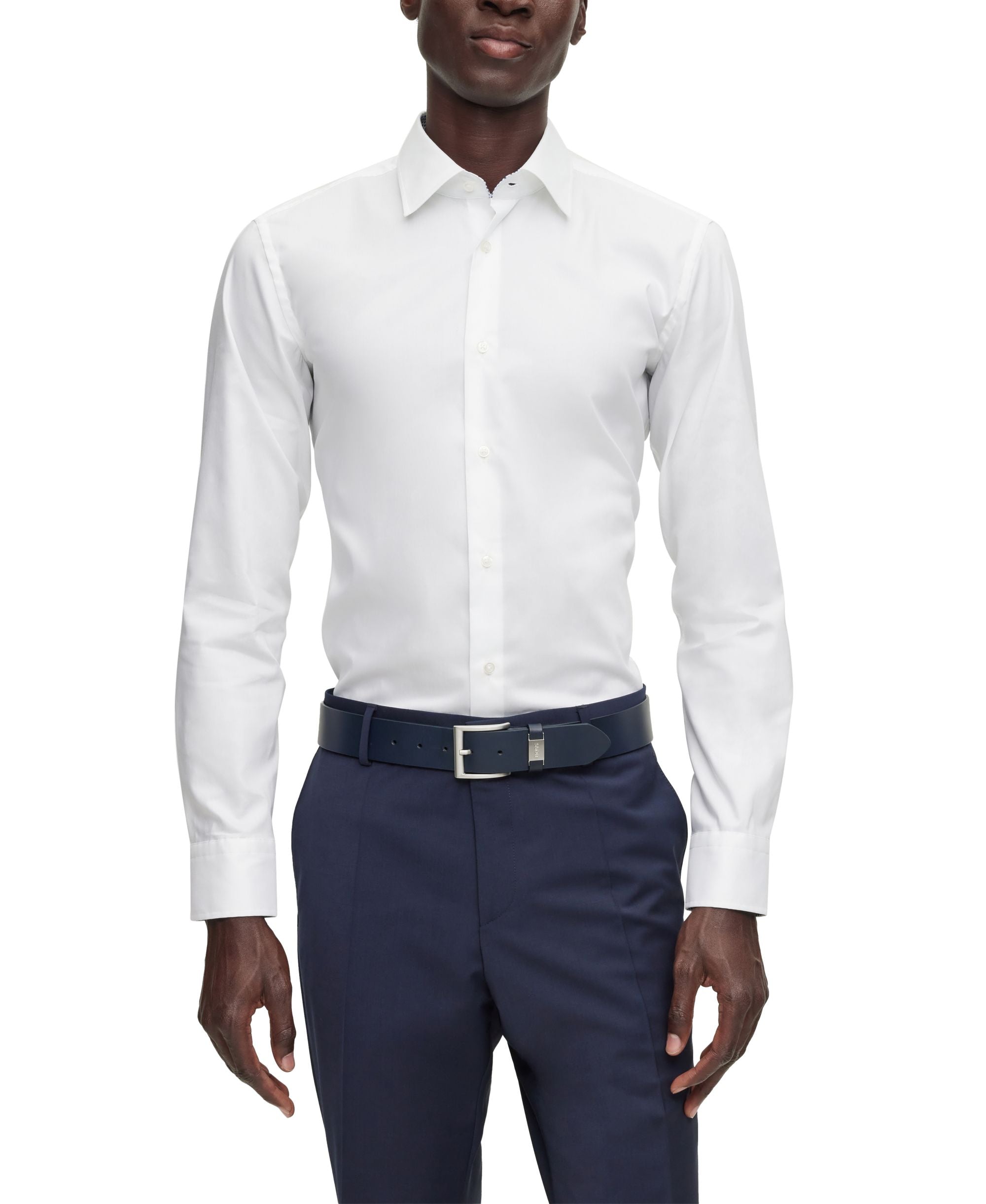 Men's Easy-Iron Slim-Fit Dress Shirt