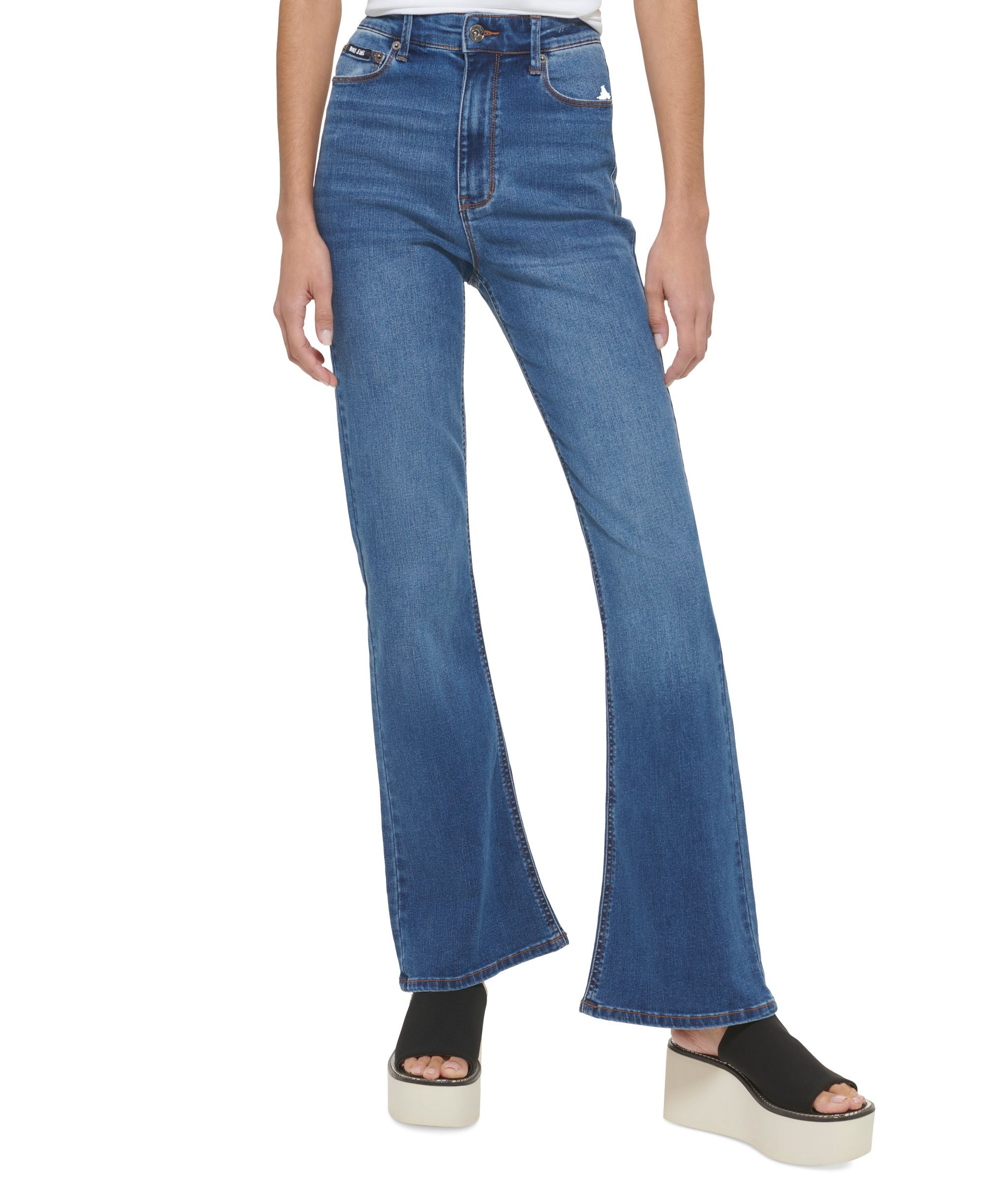 DKNY Jeans Boerum High Rise Flare Leg Jeans