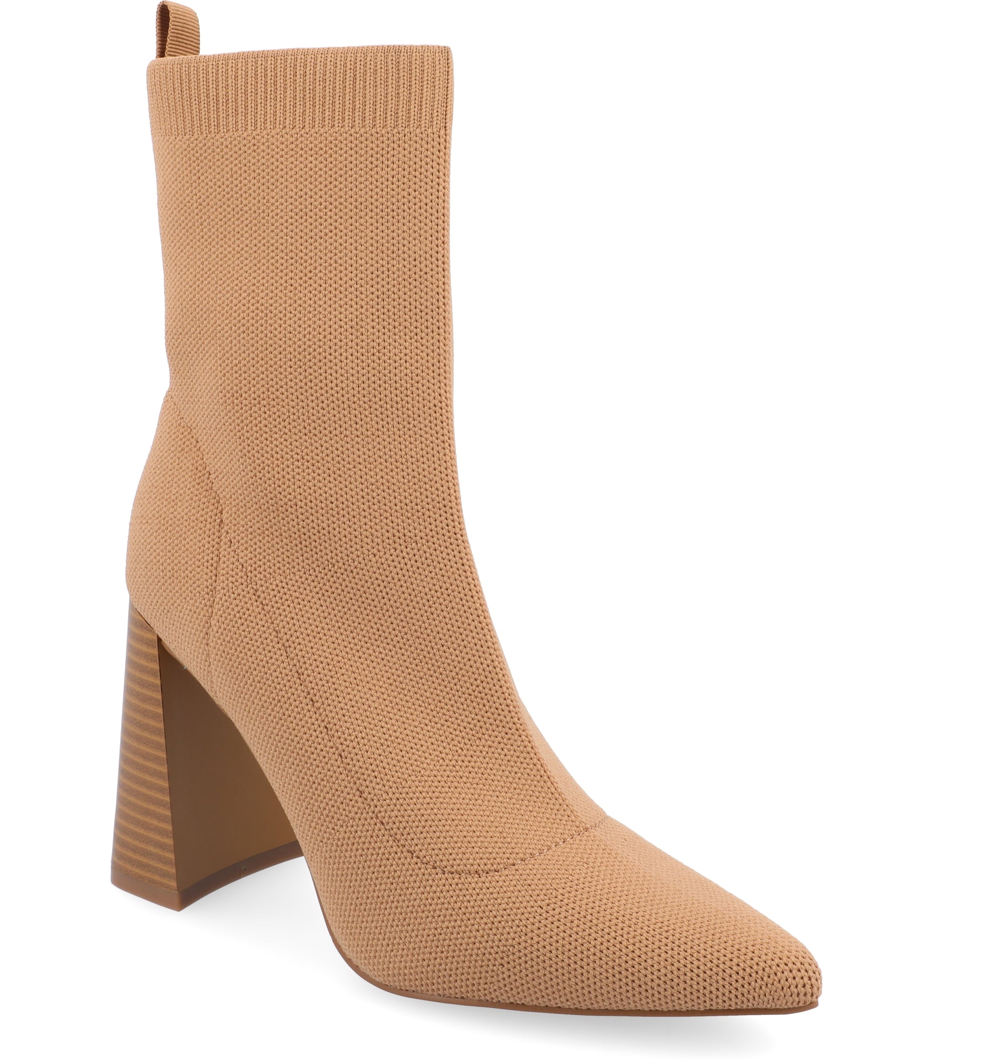 Women's Noralinn Knit Stacked Flared Heel Dress Booties