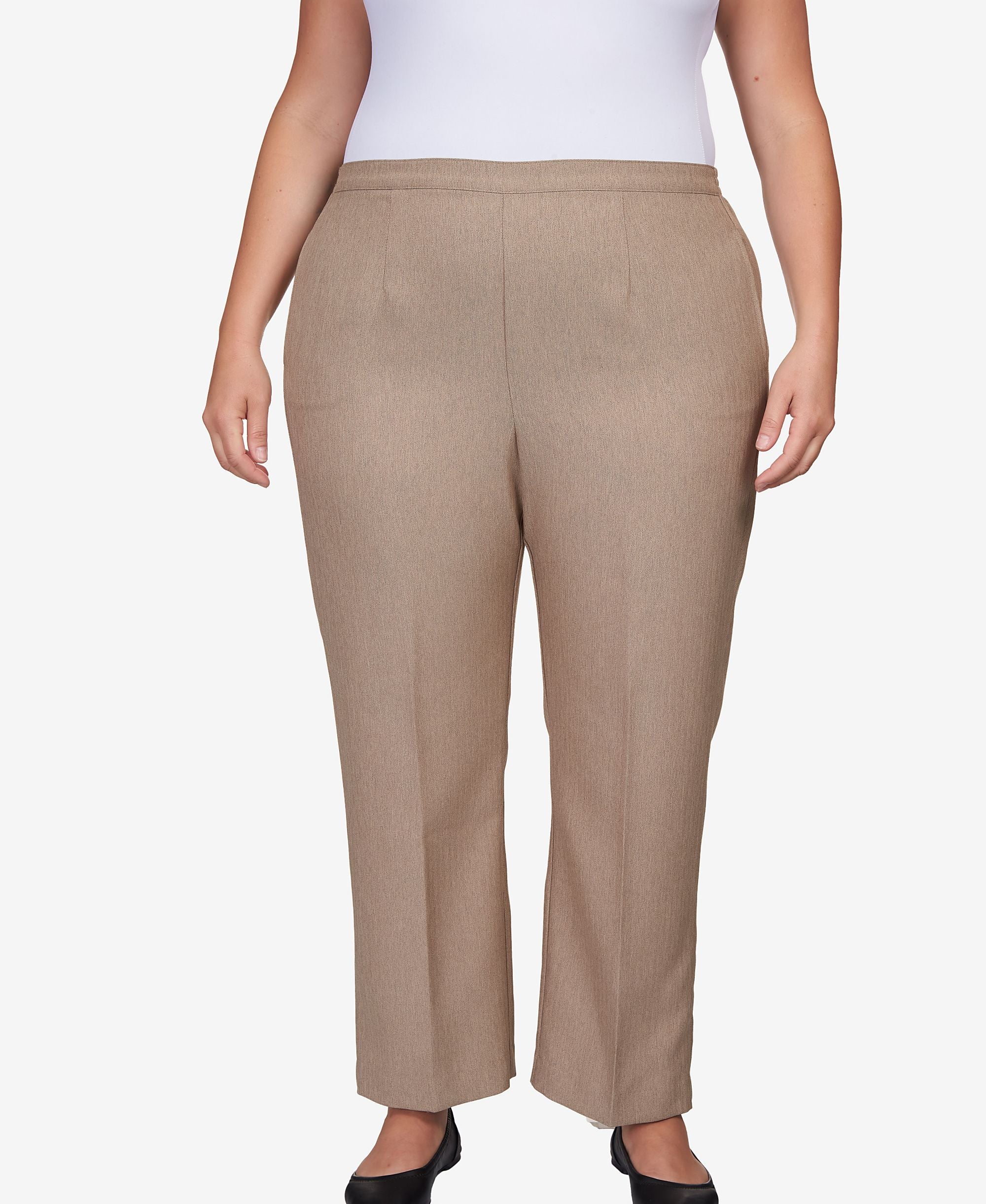 Plus Size Mulberry Street Herringbone Short Length Pants
